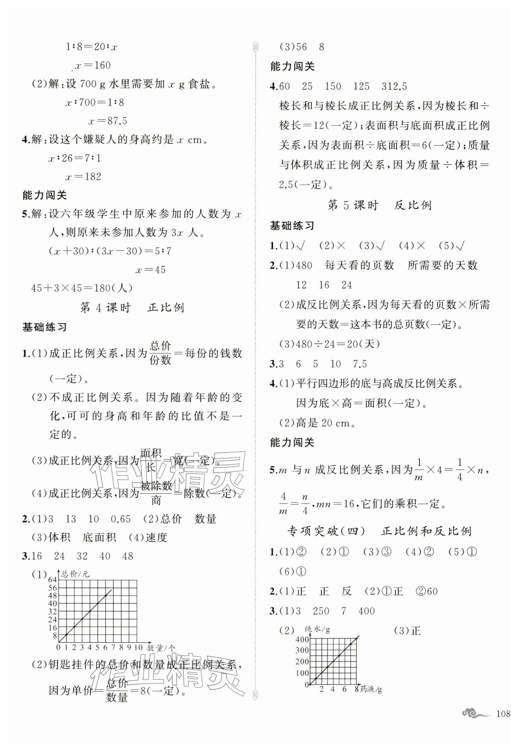 2026年黄冈金牌之路练闯考六年级数学下册人教版&nbsp;参考答案第7页