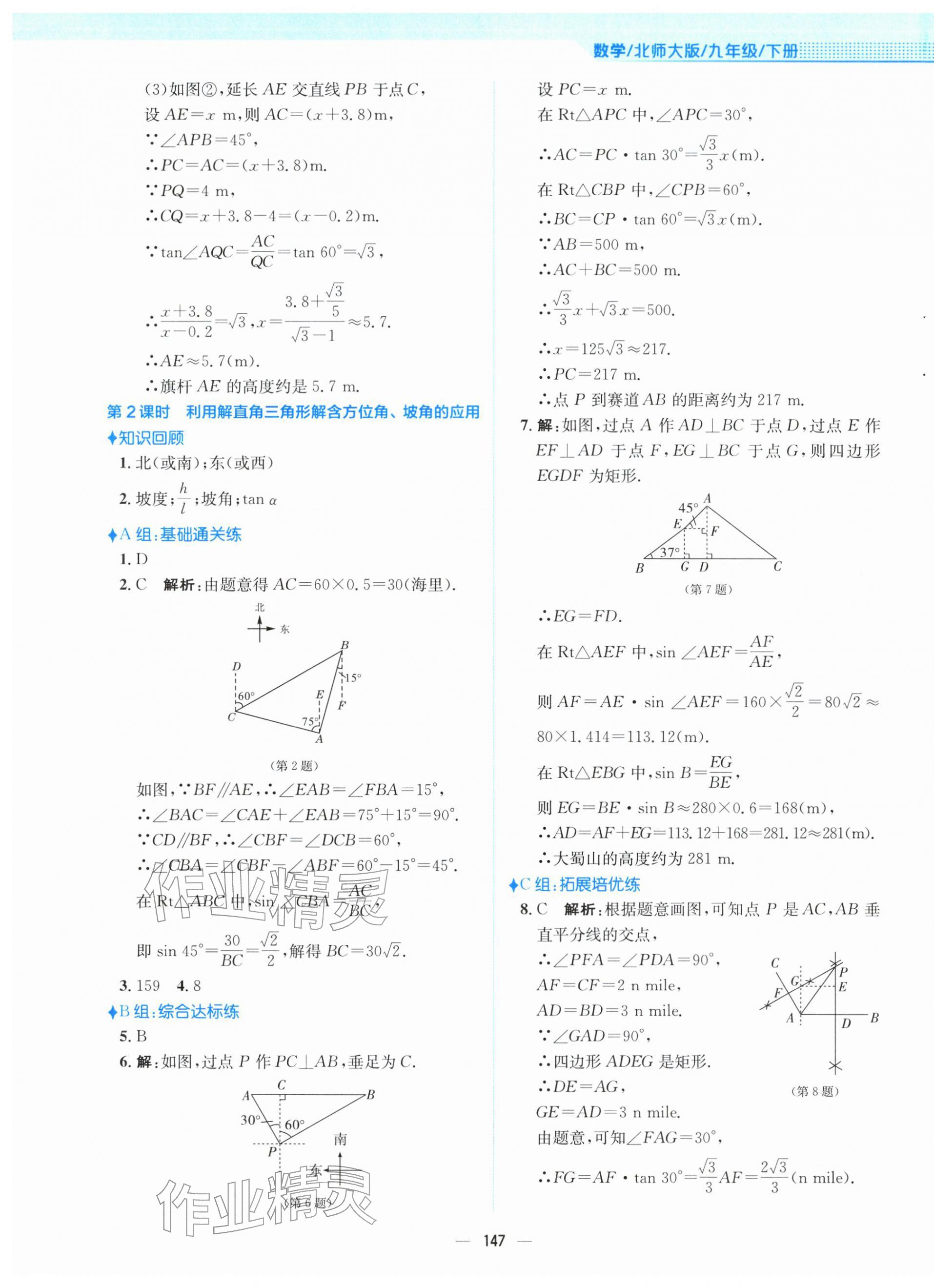2026年新编基础训练九年级数学下册北师大版&nbsp;第11页