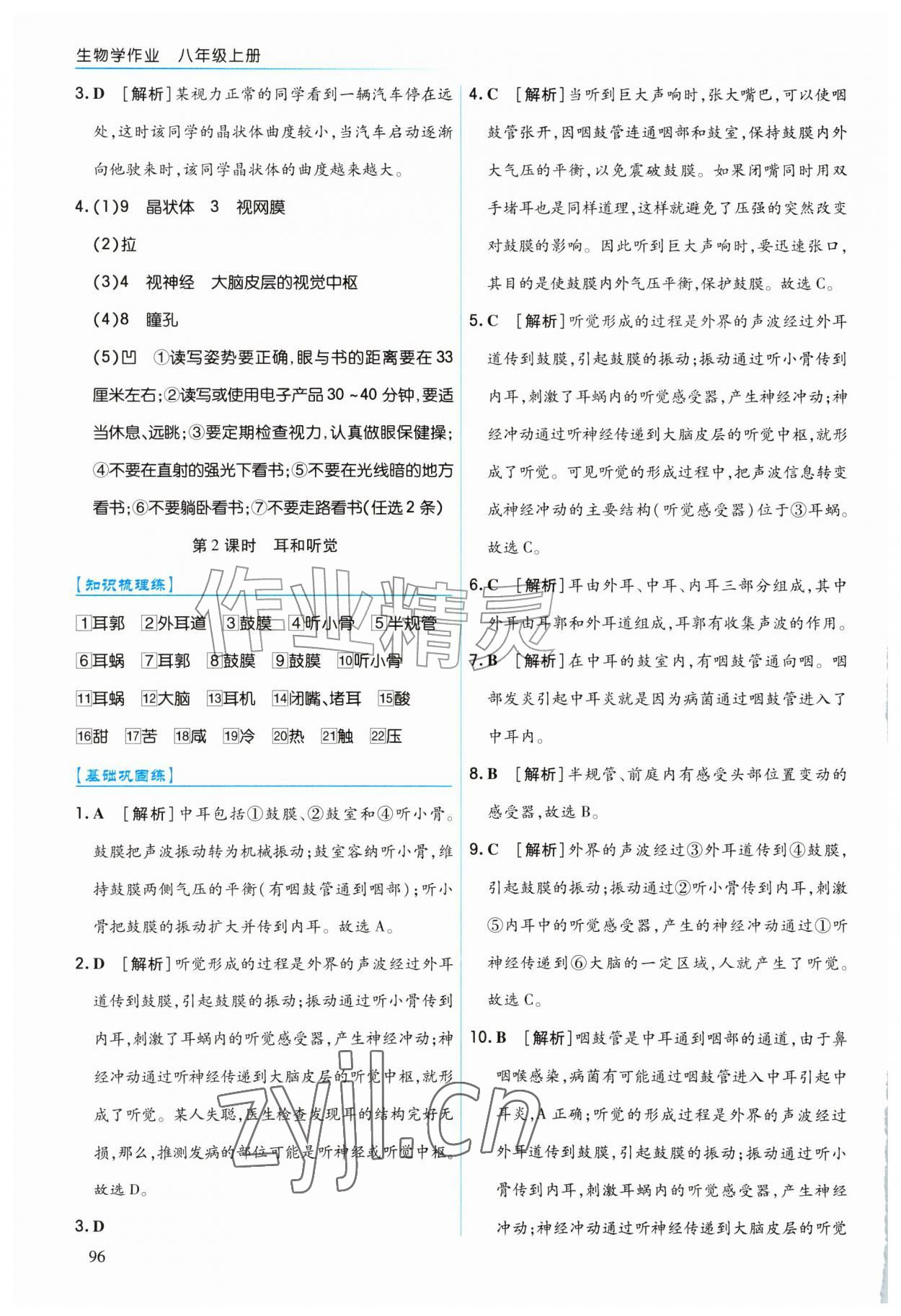 2026年作业上海教育出版社八年级生物上册人教版陕西专版&nbsp;第2页
