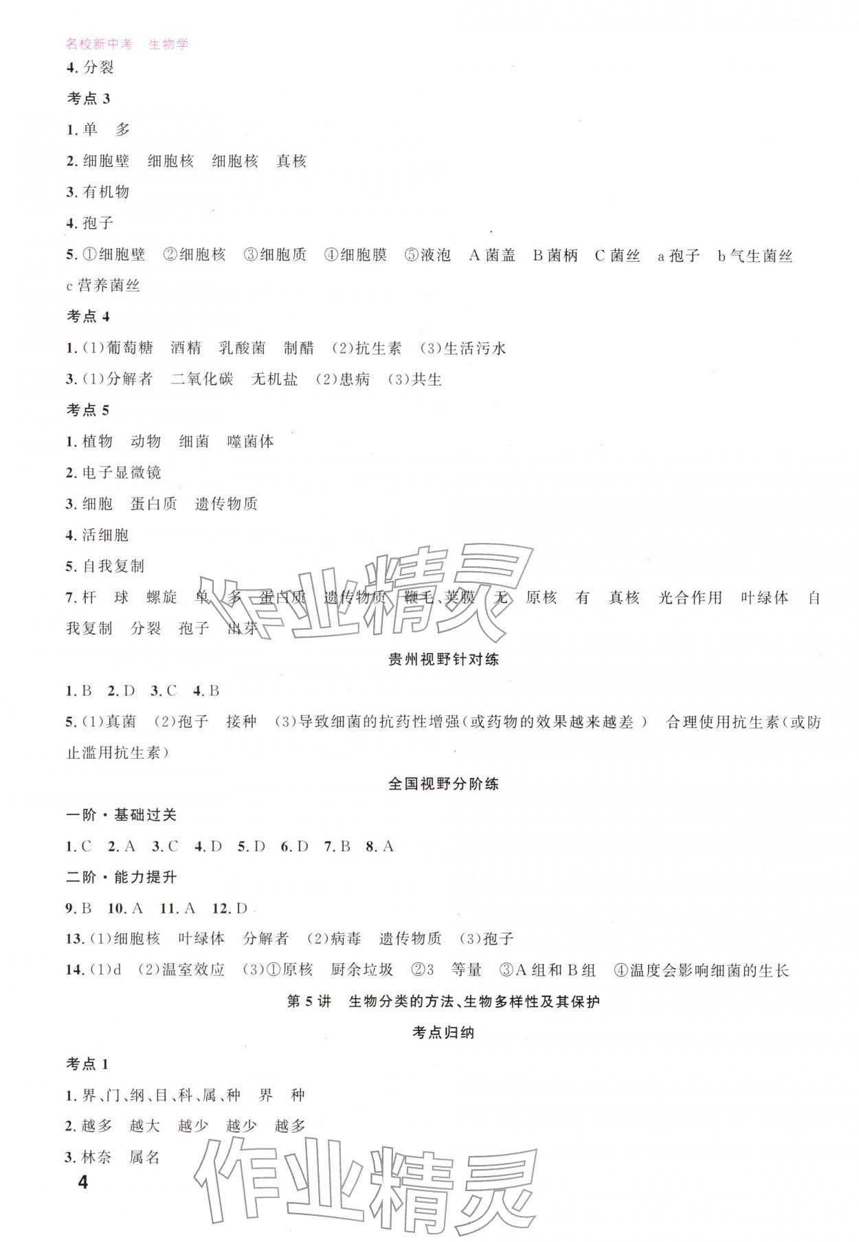2026年名校新中考生物&nbsp;第4页