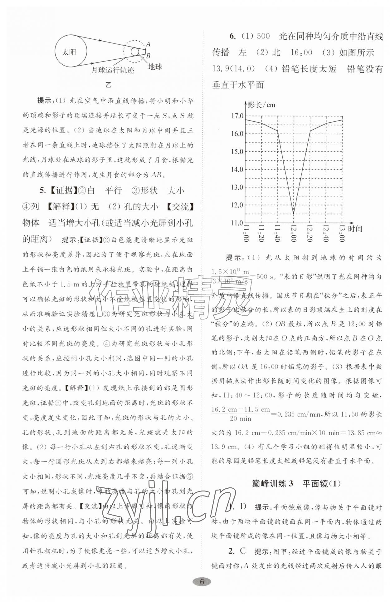 2026年小题狂做八年级物理上册苏科版巅峰版&nbsp;第6页