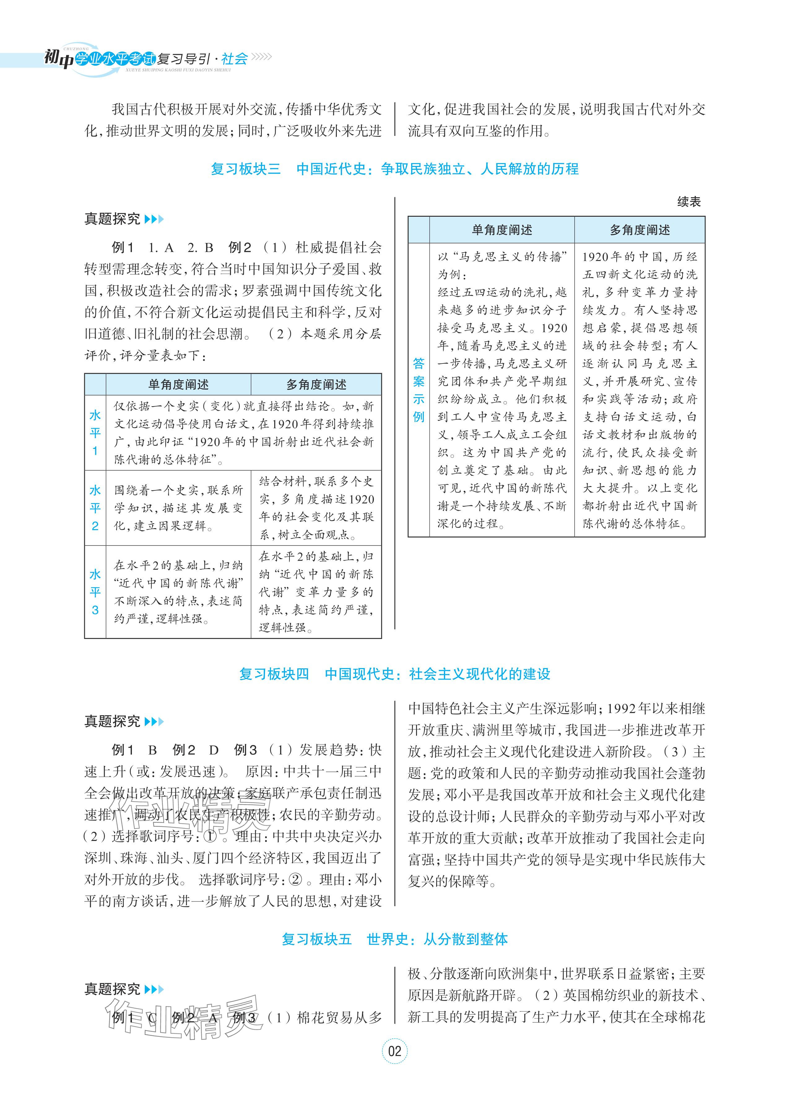 2024年初中学业水平考试复习导引中考社会 第2页