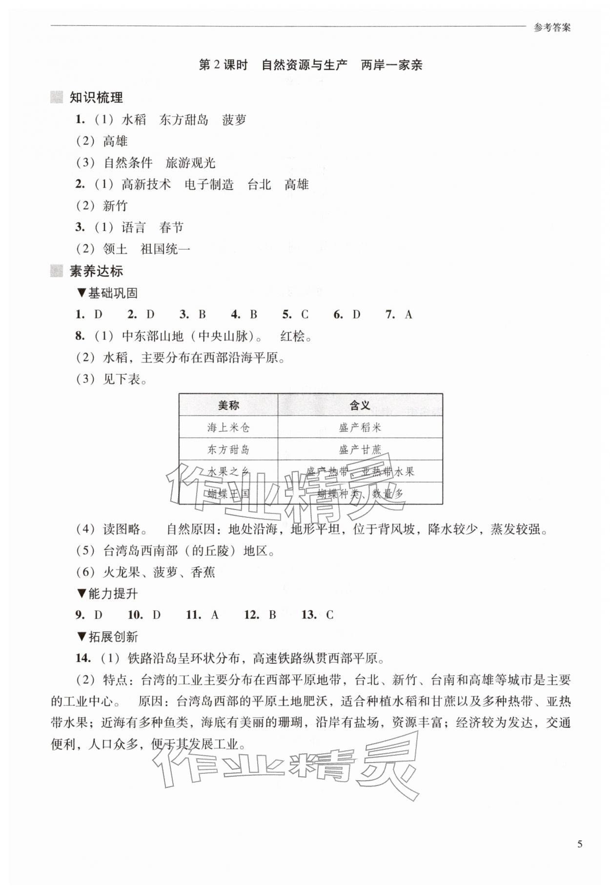 2026年新课程问题解决导学方案八年级地理下册晋教版&nbsp;第5页