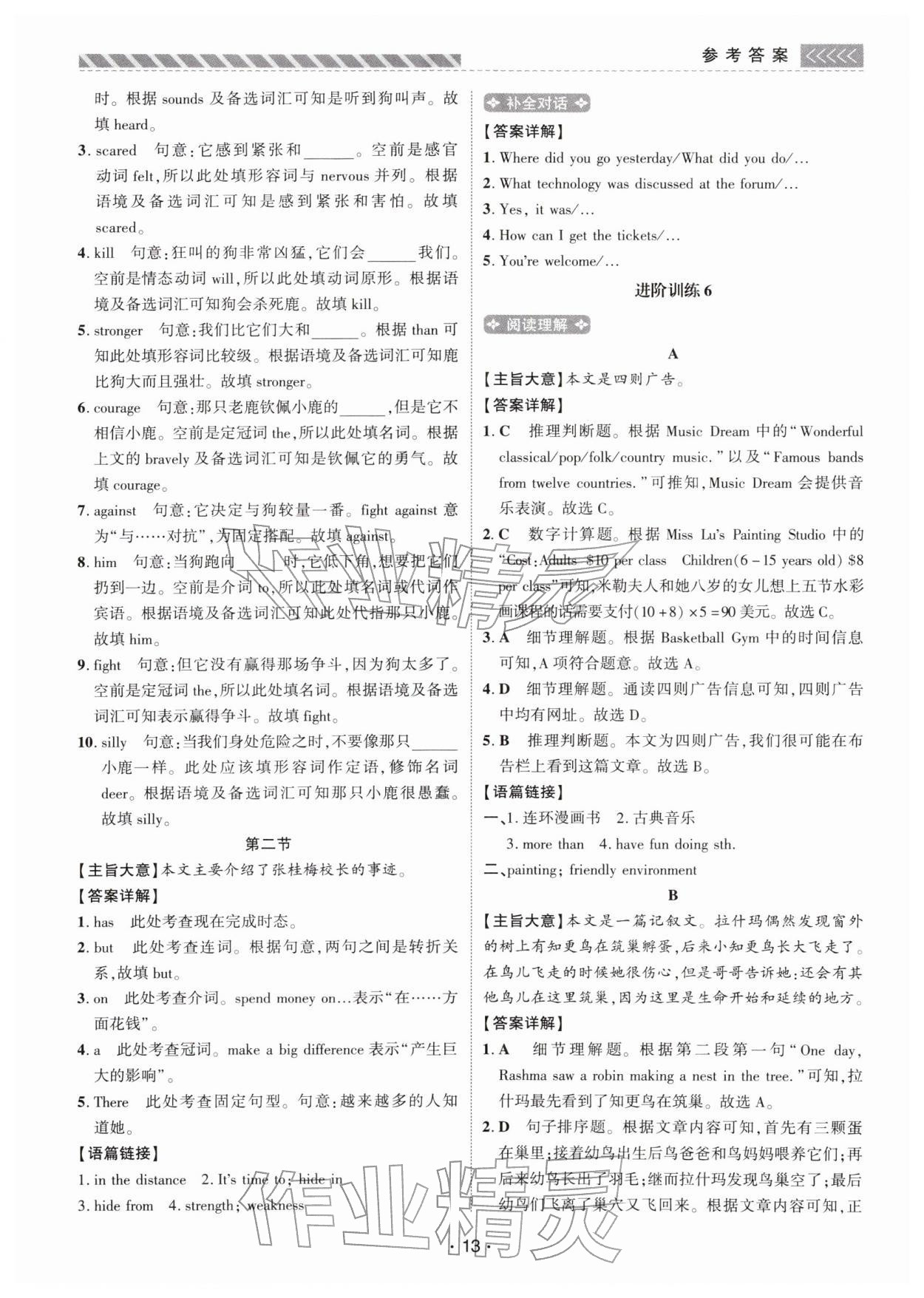 2026年英语进阶阅读九年级英语&nbsp;第13页