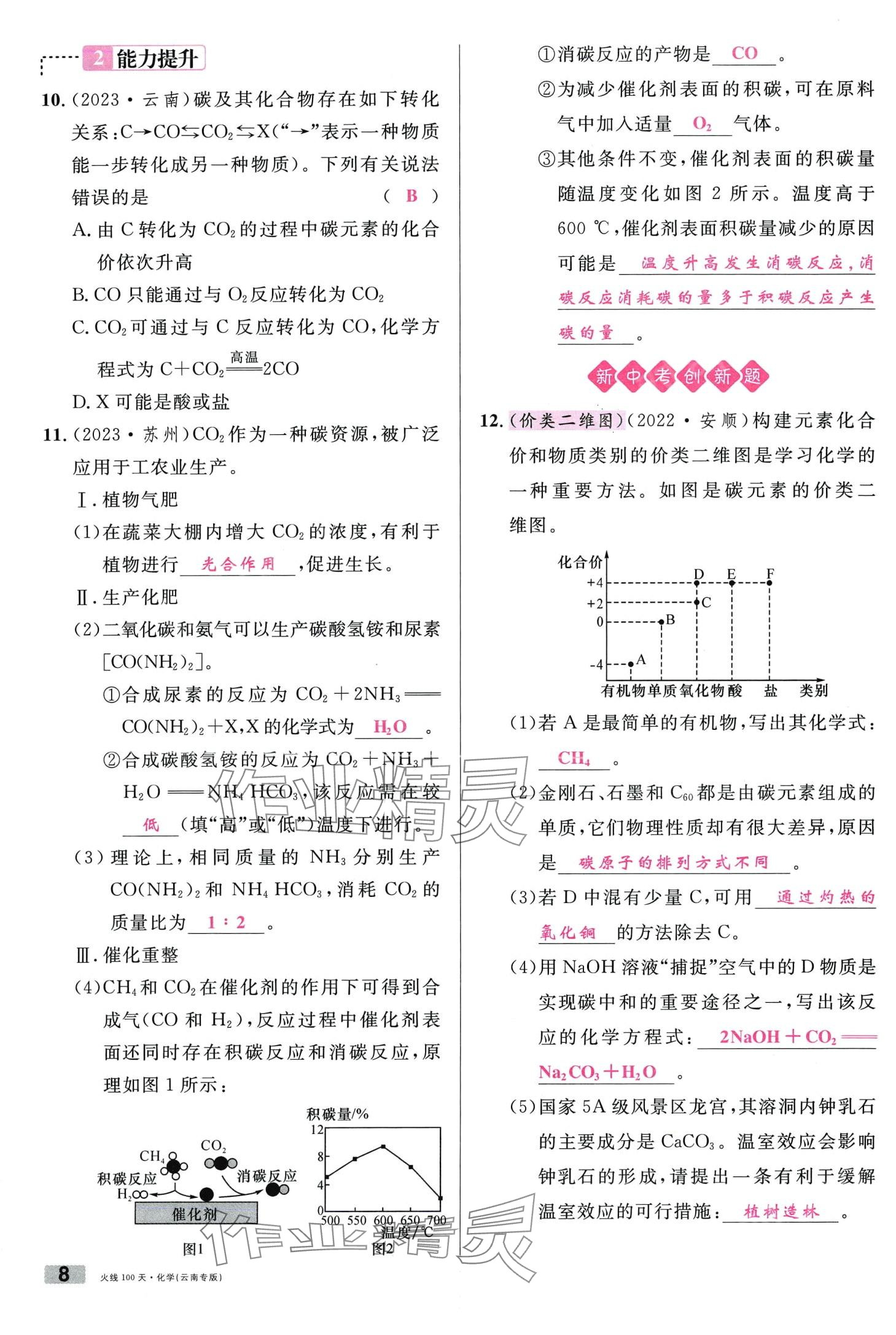 2024年火线100天化学中考云南专版&nbsp;第8页
