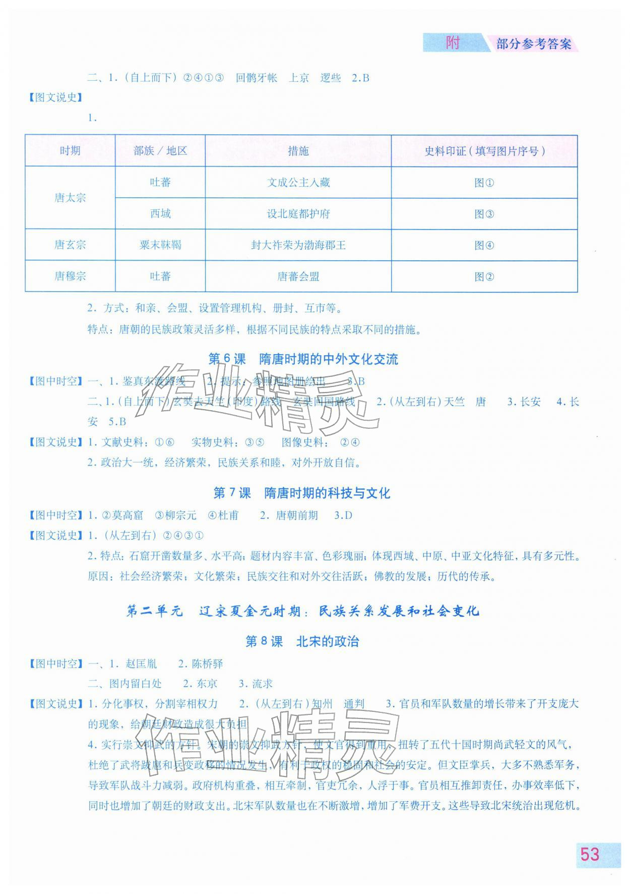 2026年填充图册星球地图出版社七年级历史下册人教版山东专版&nbsp;参考答案第2页