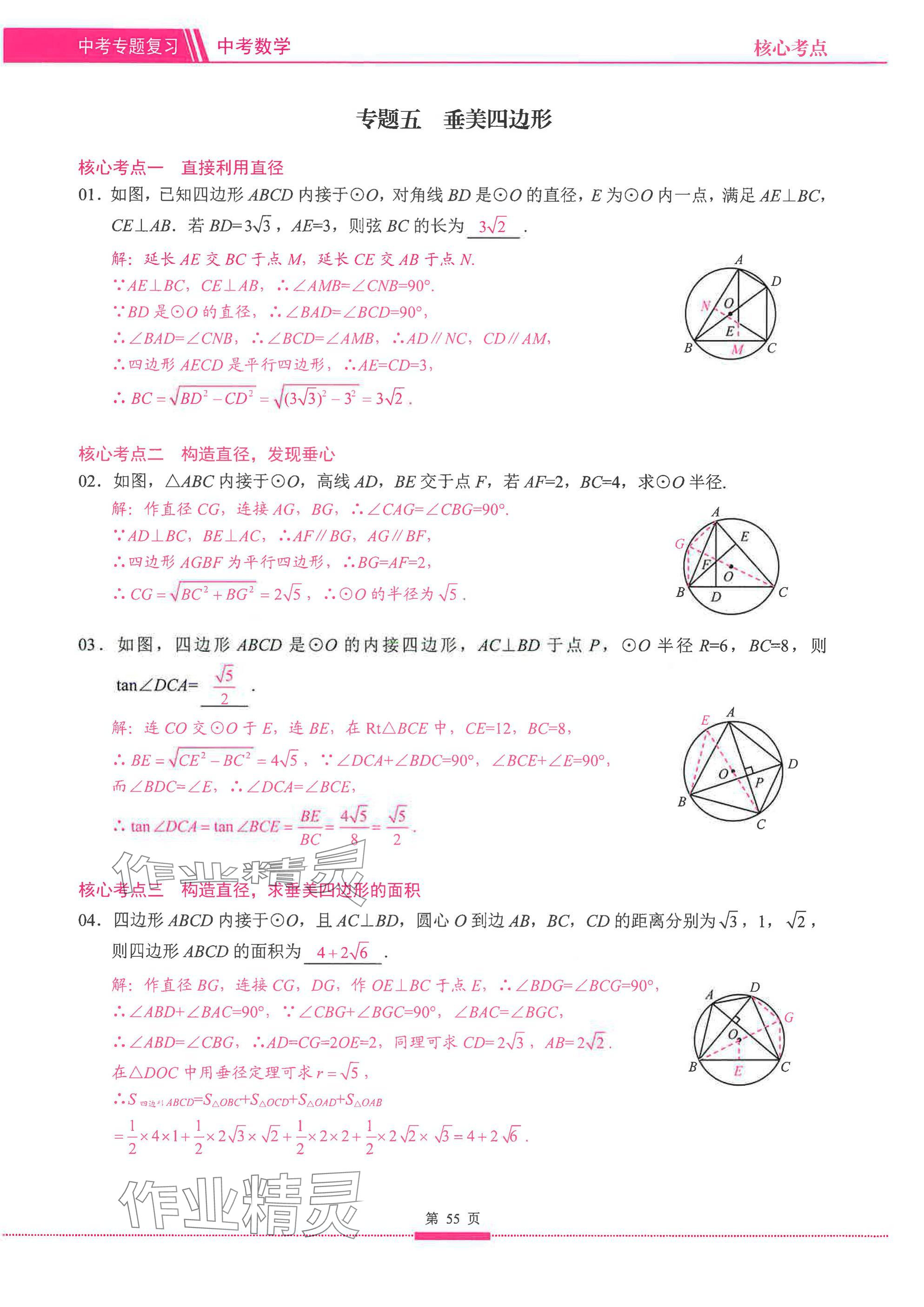 2025年名校学典核心考点延边大学出版社数学&nbsp;参考答案第55页