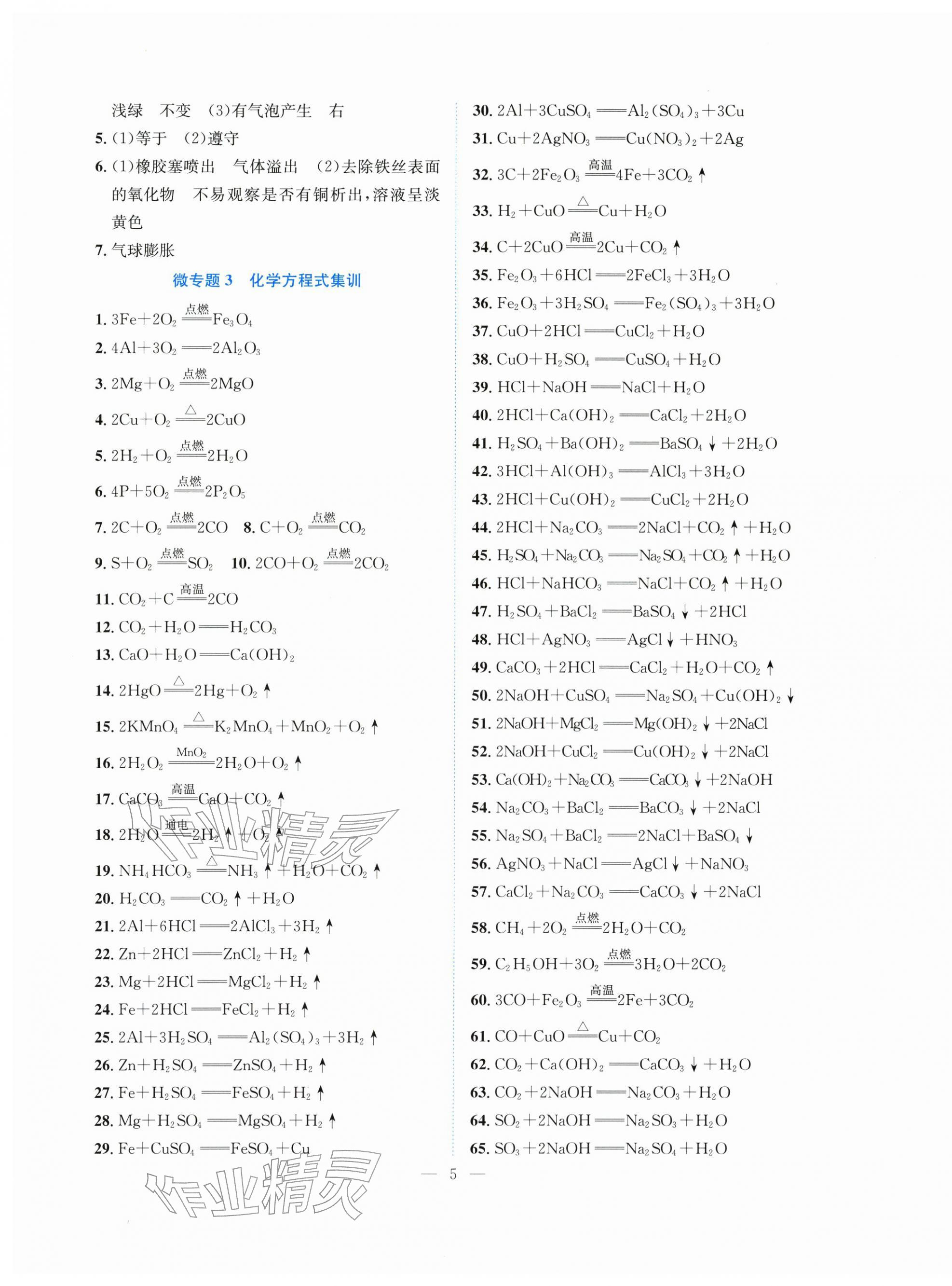 2026年初中学业水平考试复习辅导化学&nbsp;第5页