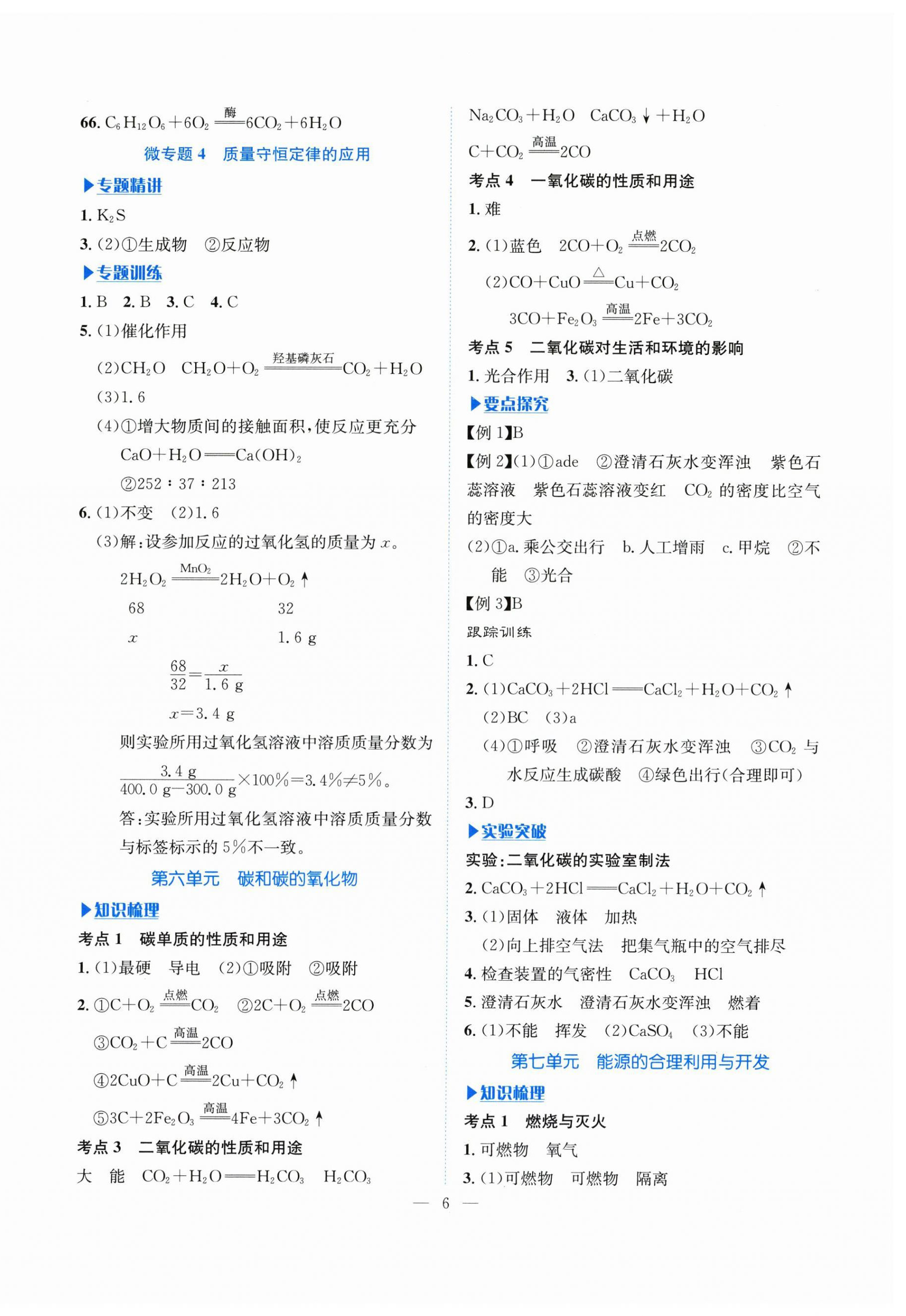 2026年初中学业水平考试复习辅导化学&nbsp;第6页