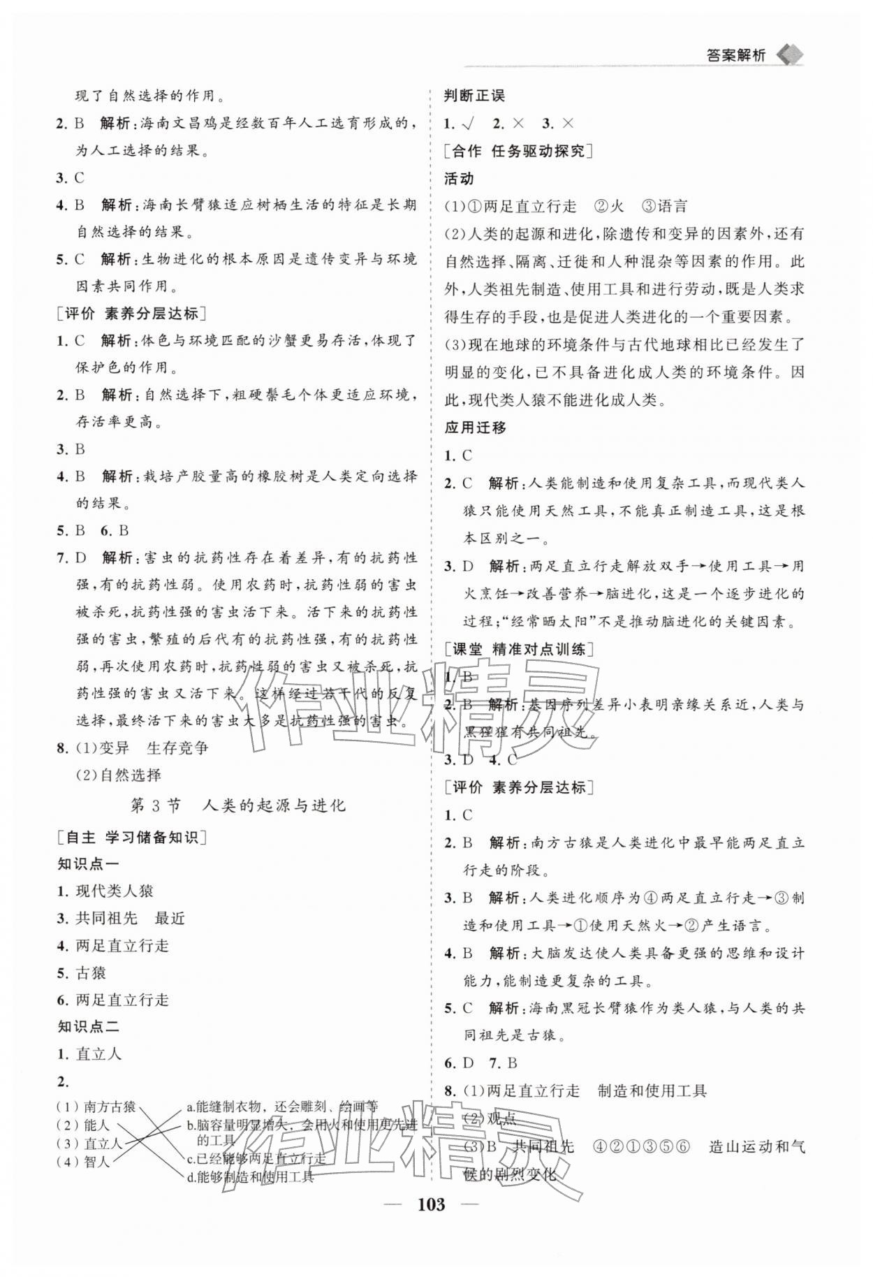 2026年新课程同步练习册八年级生物下册北师大版&nbsp;第3页