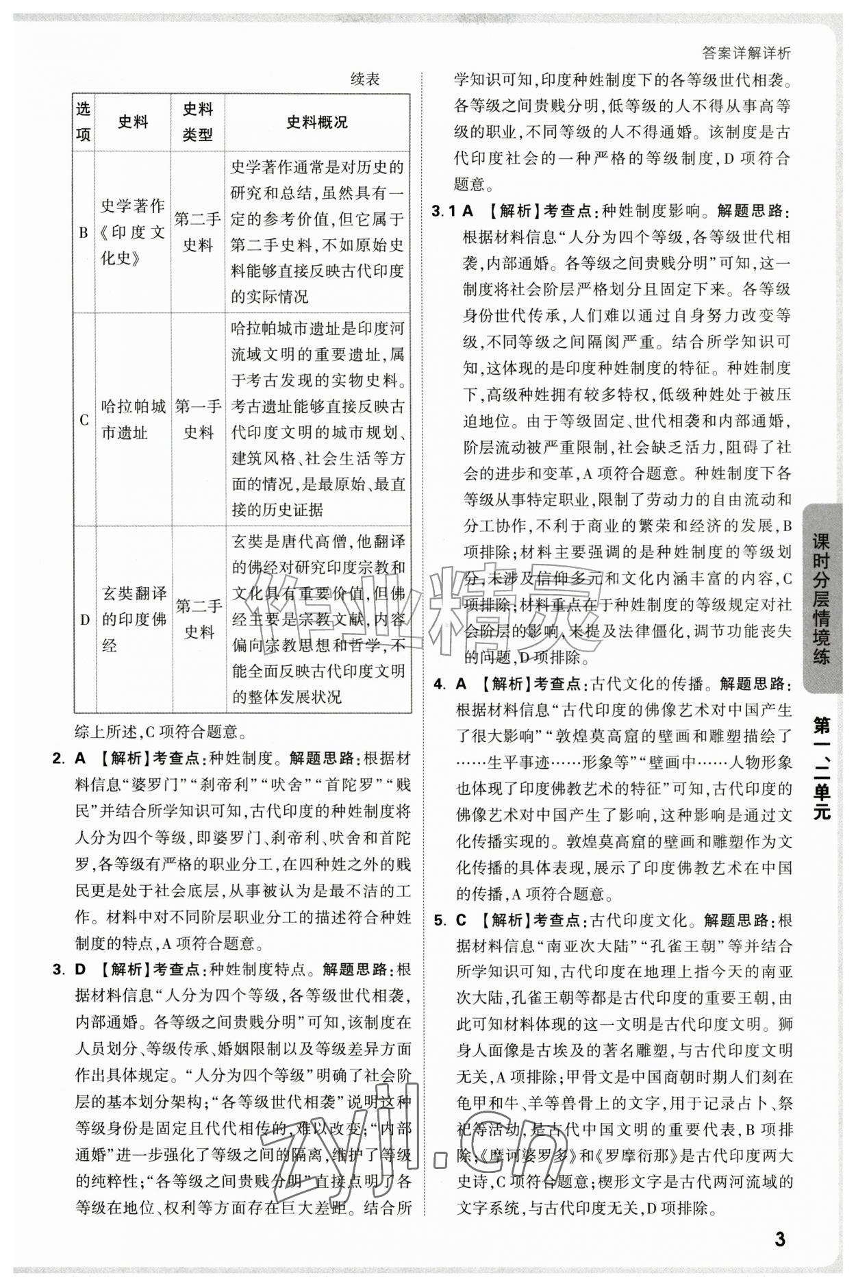 2026年万唯中考情境题九年级历史全一册人教版&nbsp;第3页