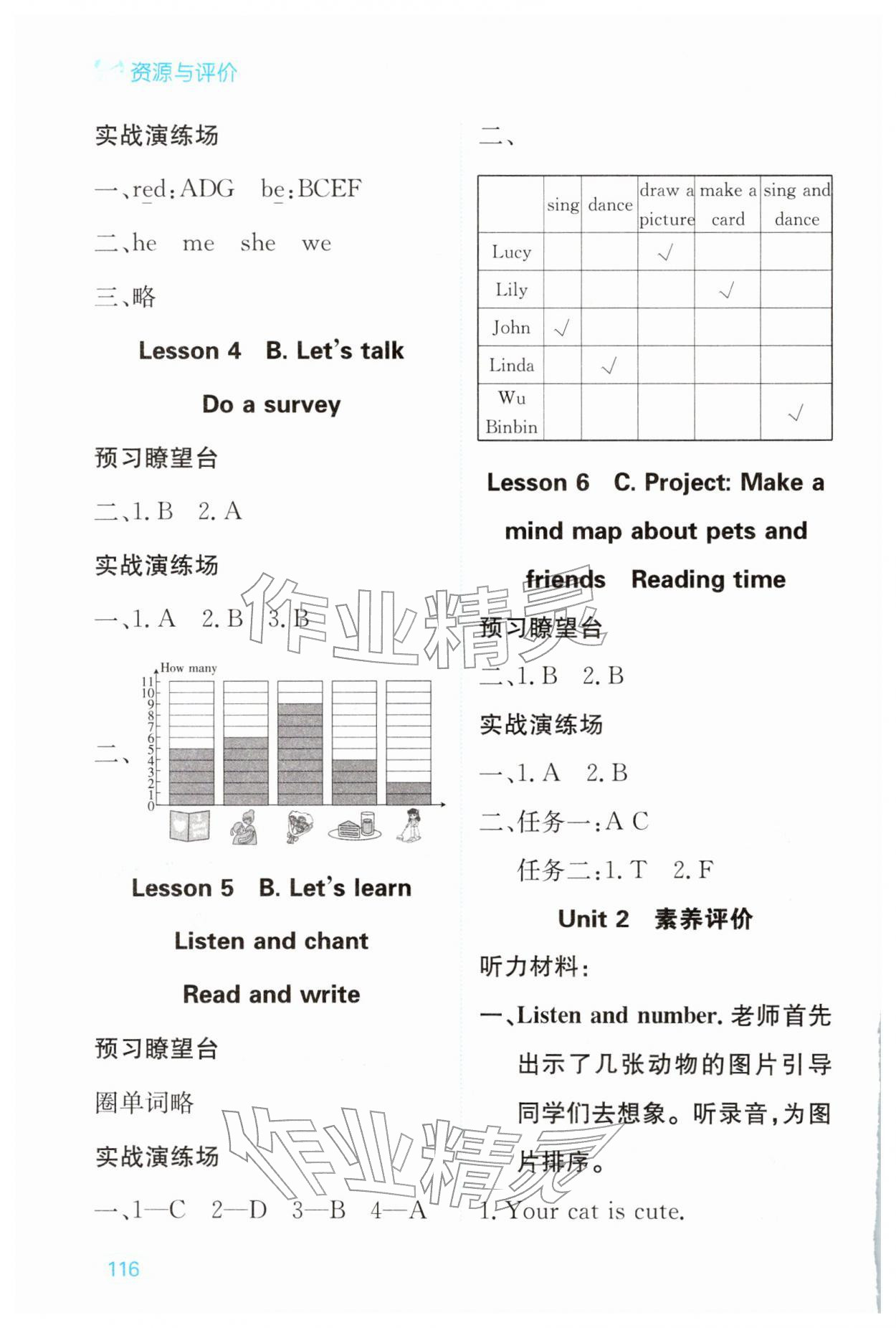 2026年资源与评价黑龙江教育出版社三年级英语下册人教版&nbsp;第4页