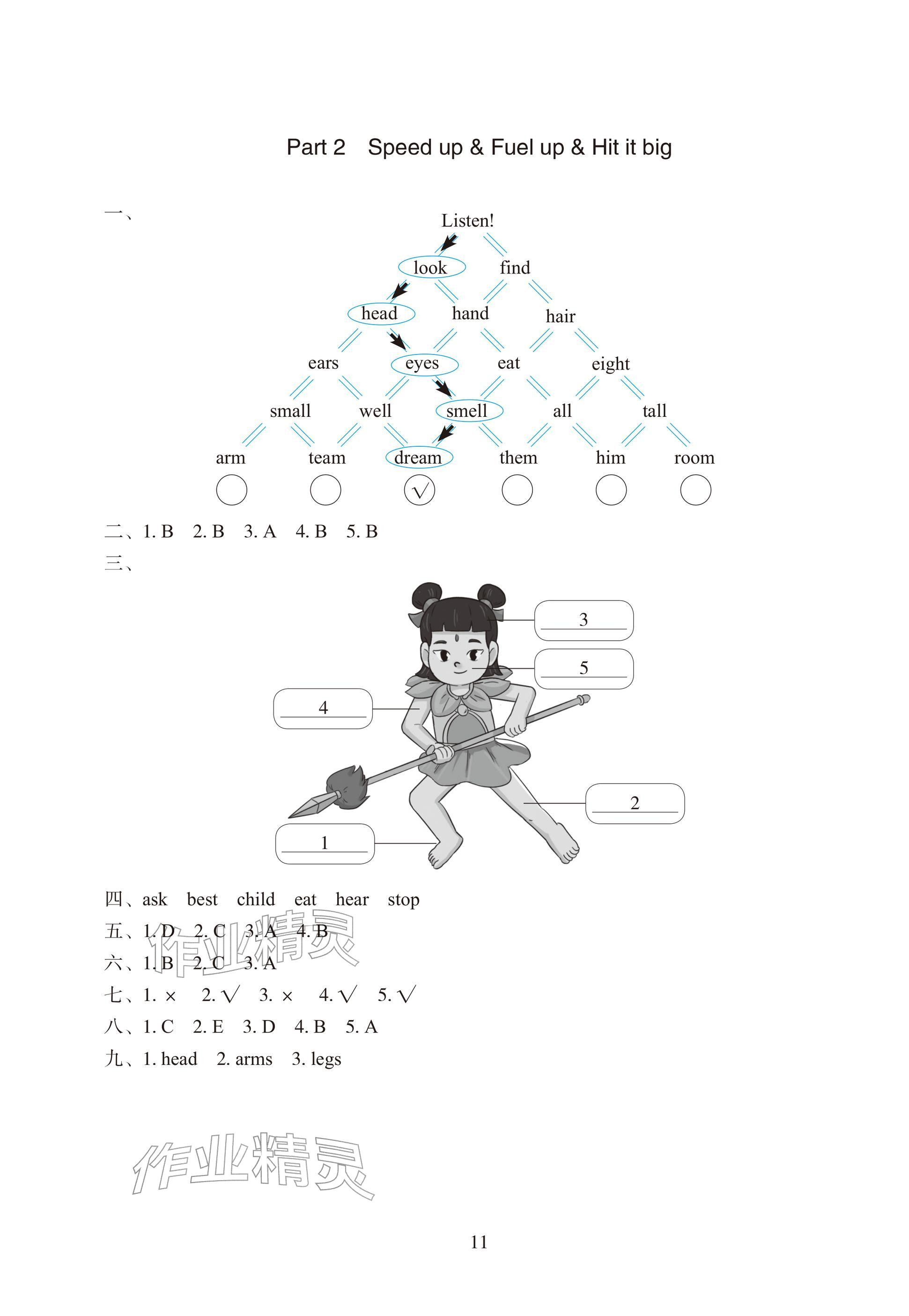 2026年书写练习一本通三年级英语下册外研版&nbsp;参考答案第4页