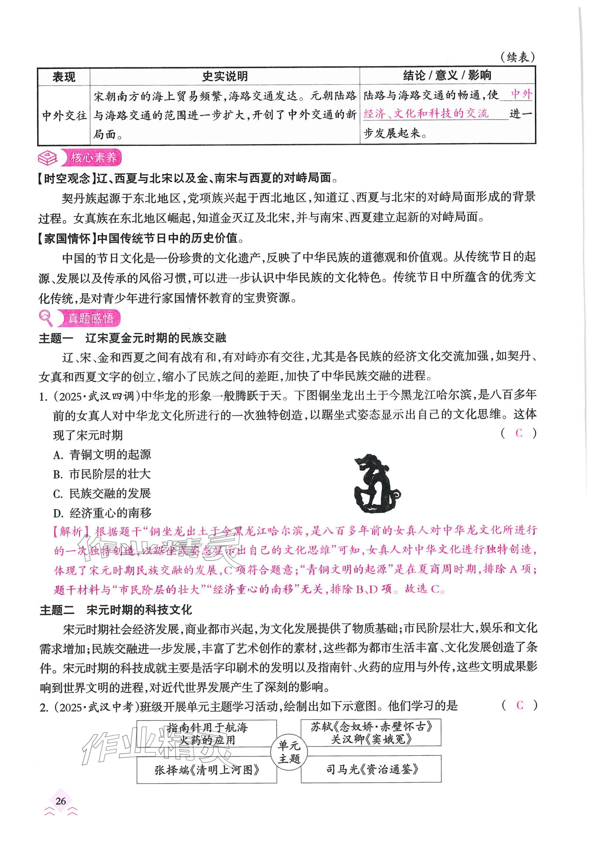 2026年快乐中考全程训练方案历史&nbsp;参考答案第26页