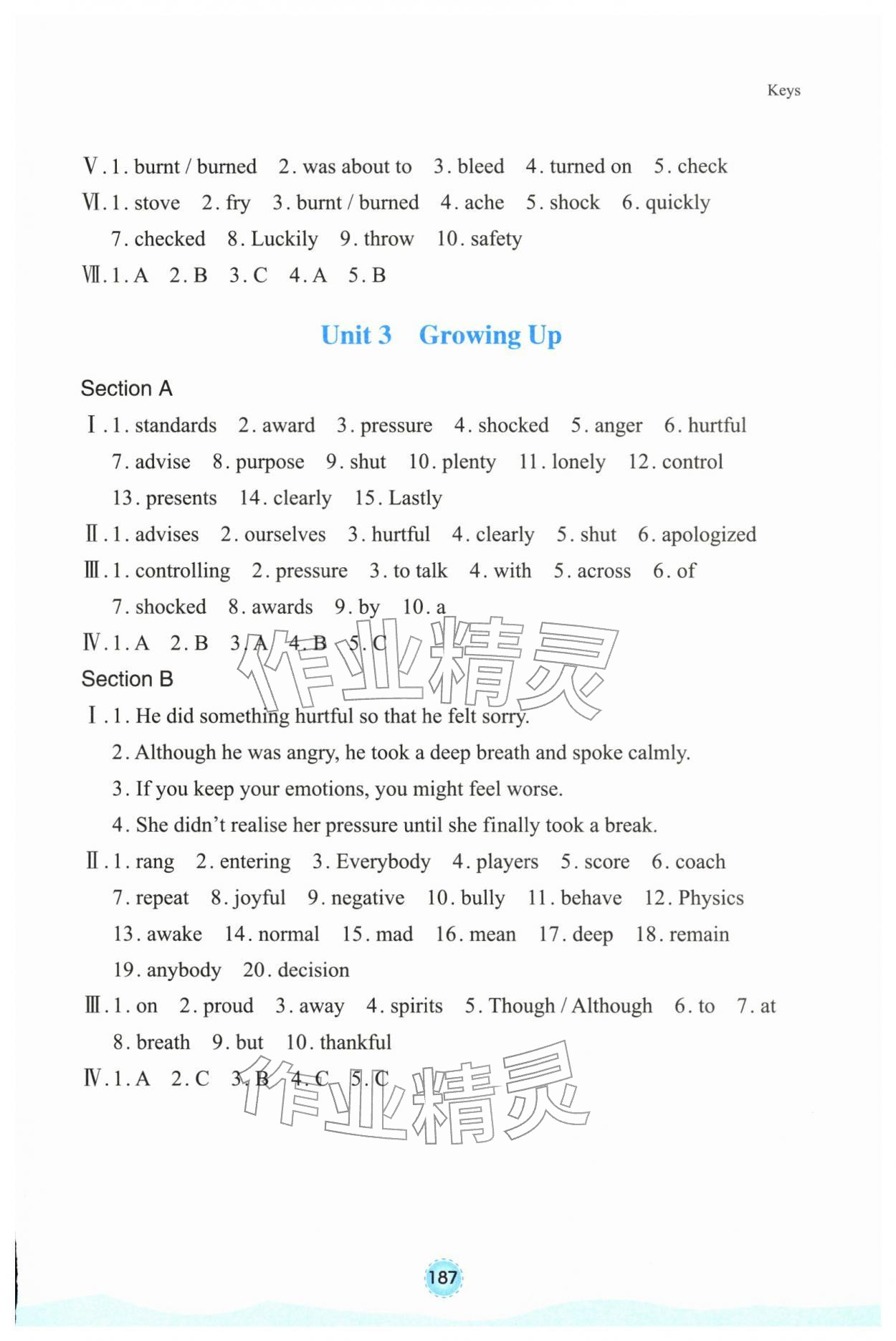 2026年初中英语词汇学习手册八年级下册人教版&nbsp;参考答案第3页