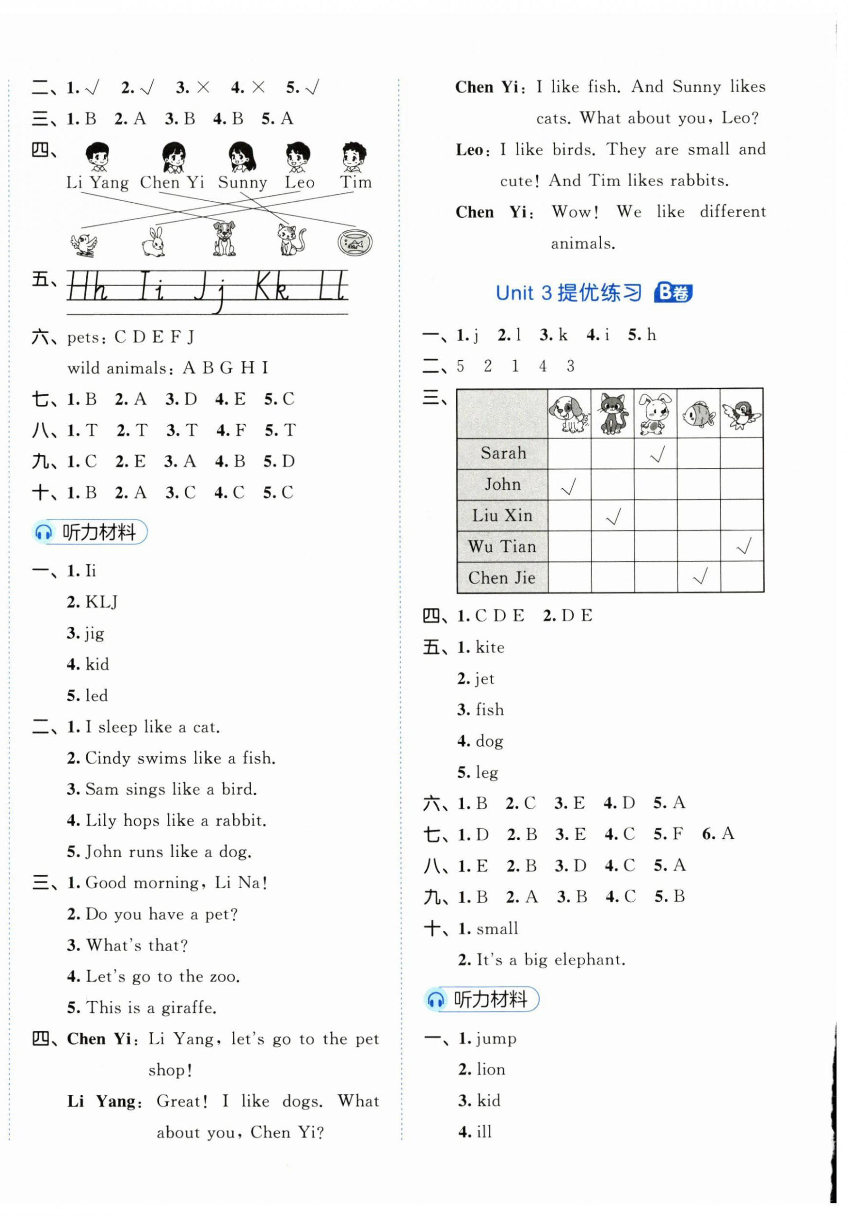 2025年53全优卷三年级英语上册人教版&nbsp;第4页