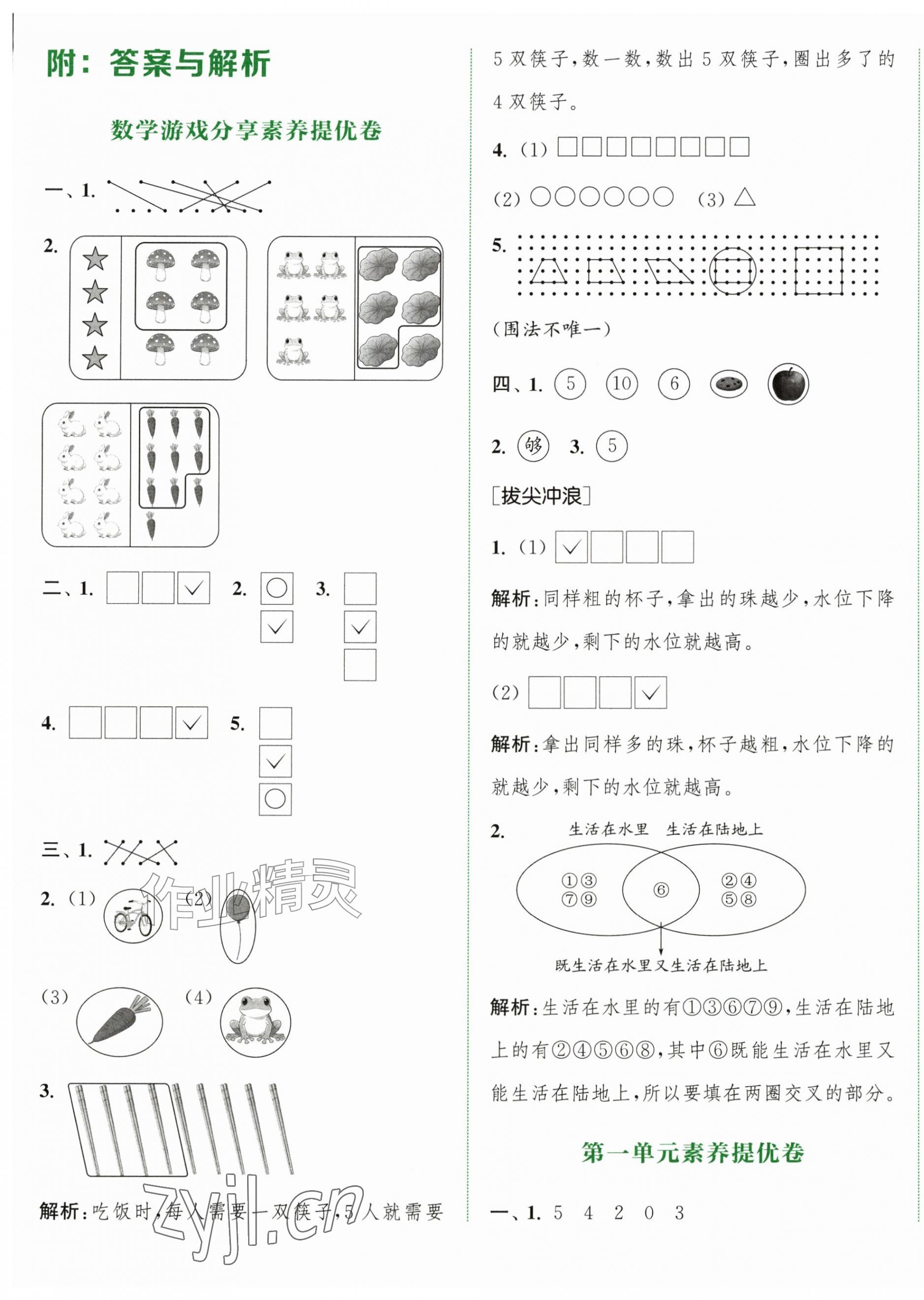 2026年通城学典拔尖大试卷一年级数学上册苏教版&nbsp;第1页