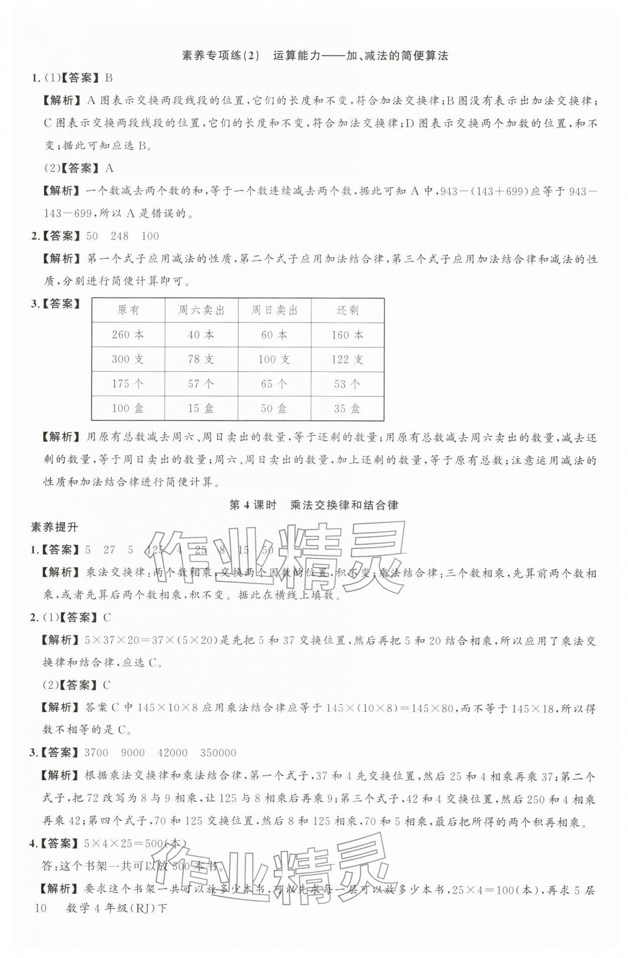 2026年素养天天练四年级数学下册人教版&nbsp;第12页