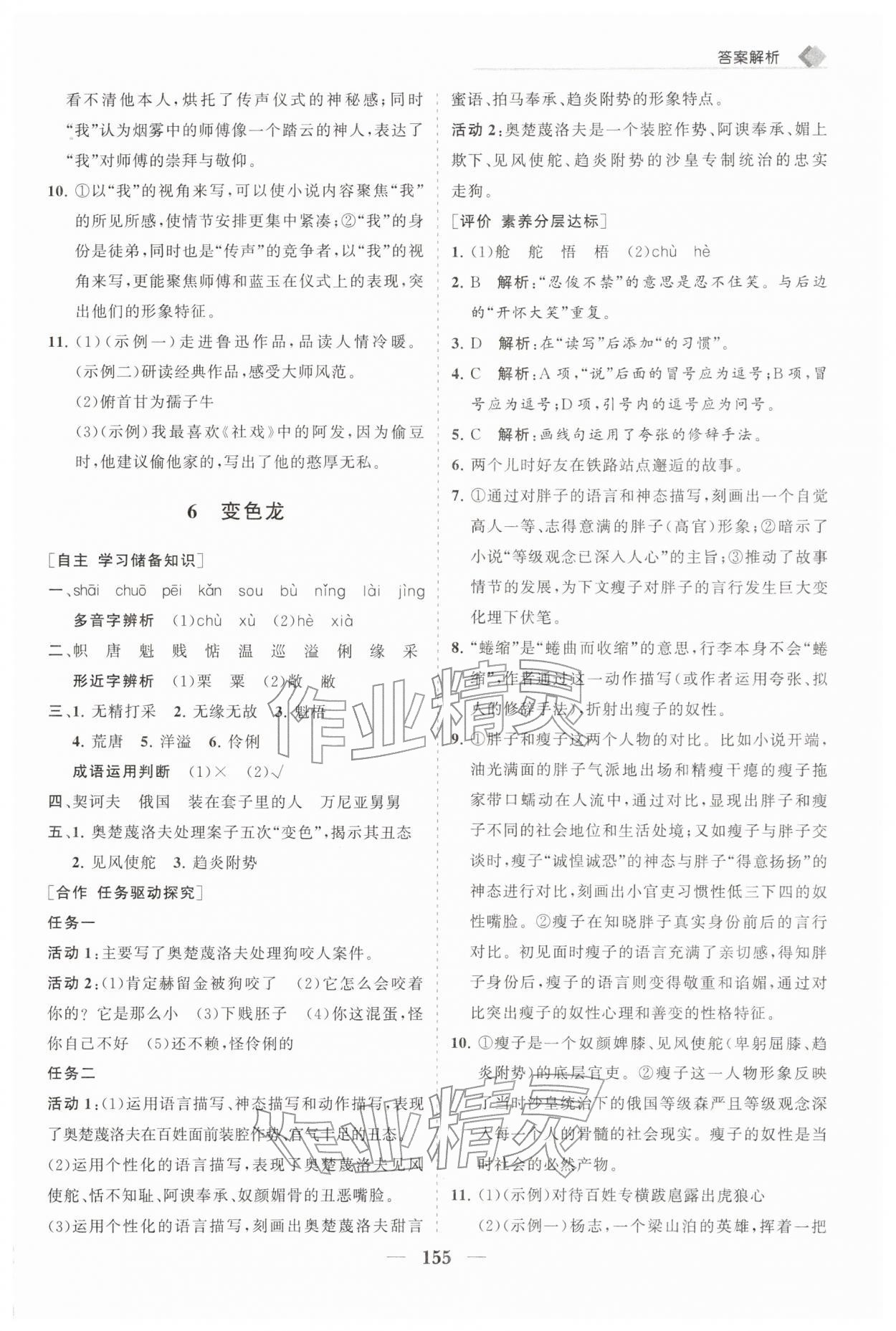 2026年新课程同步练习册九年级语文下册人教版&nbsp;第7页