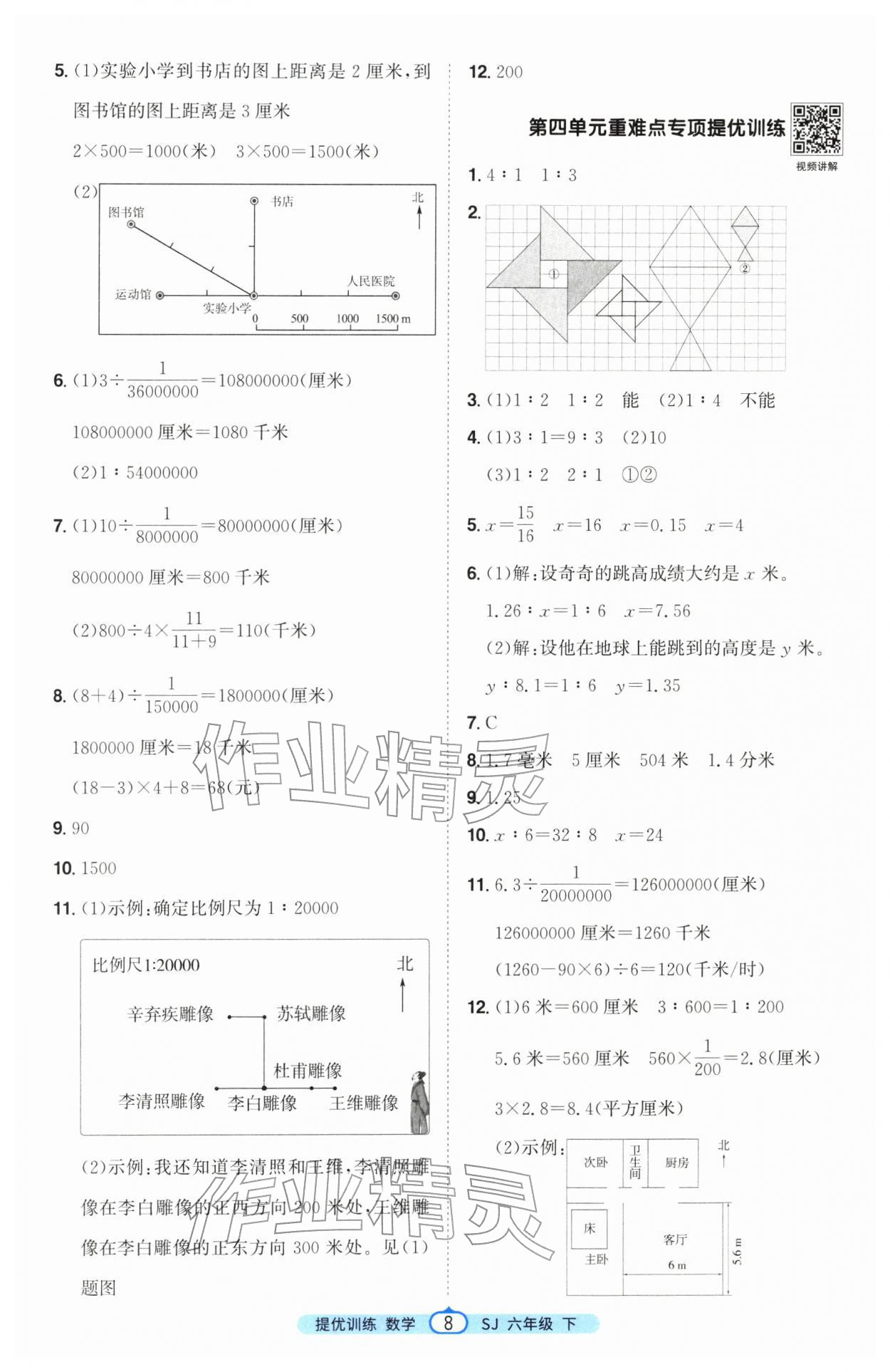 2026年阳光同学课时提优训练六年级数学下册苏教版&nbsp;第8页