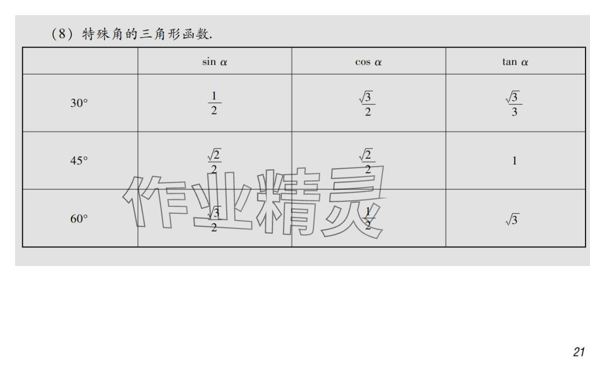 2024年激智数学中考&nbsp;参考答案第21页