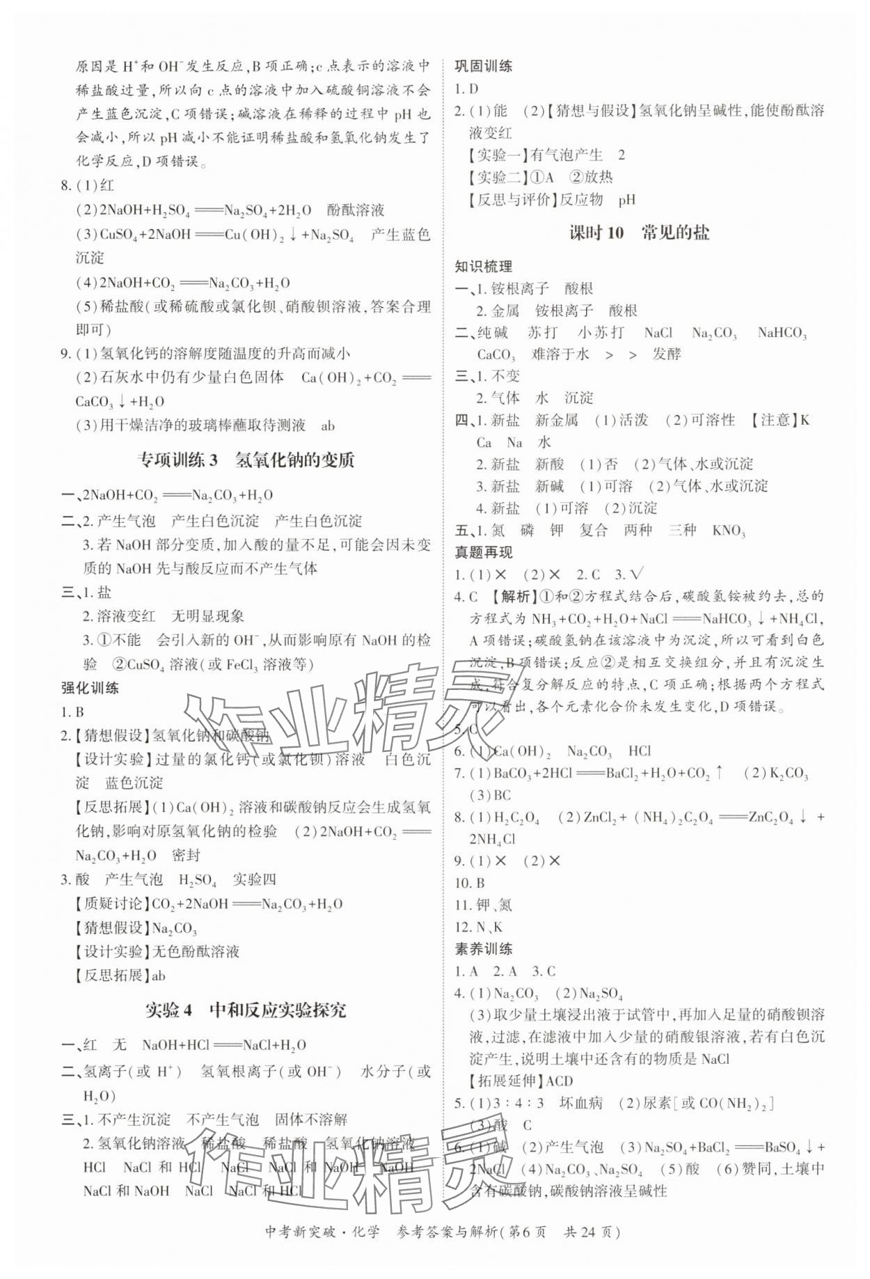 2025年中考新突破化学广州专版&nbsp;第6页