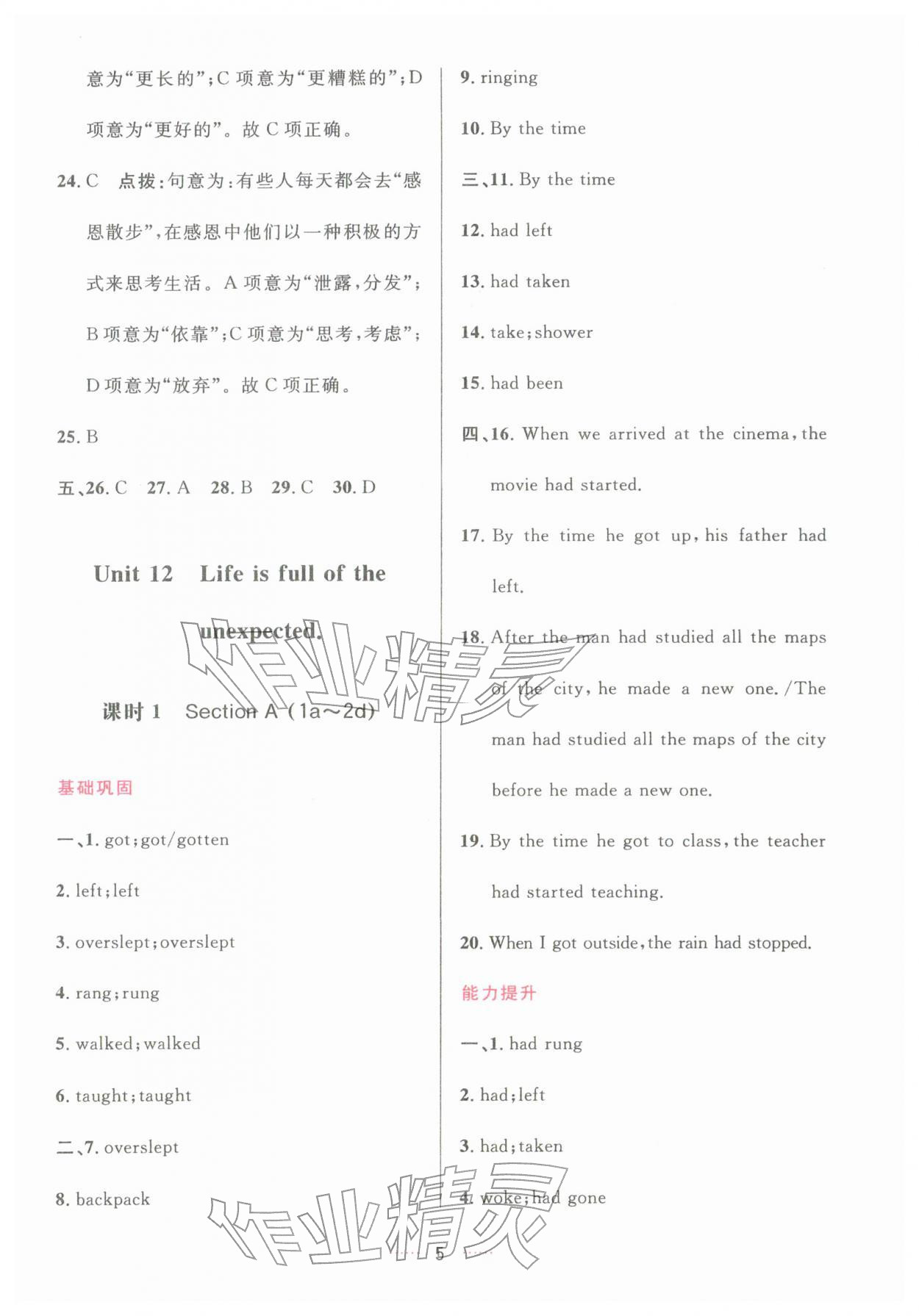 2026年三维数字课堂九年级英语下册人教版&nbsp;第5页