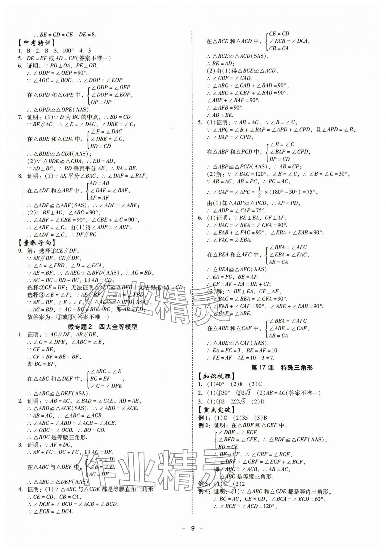 2025年金牌中考总复习数学&nbsp;第9页