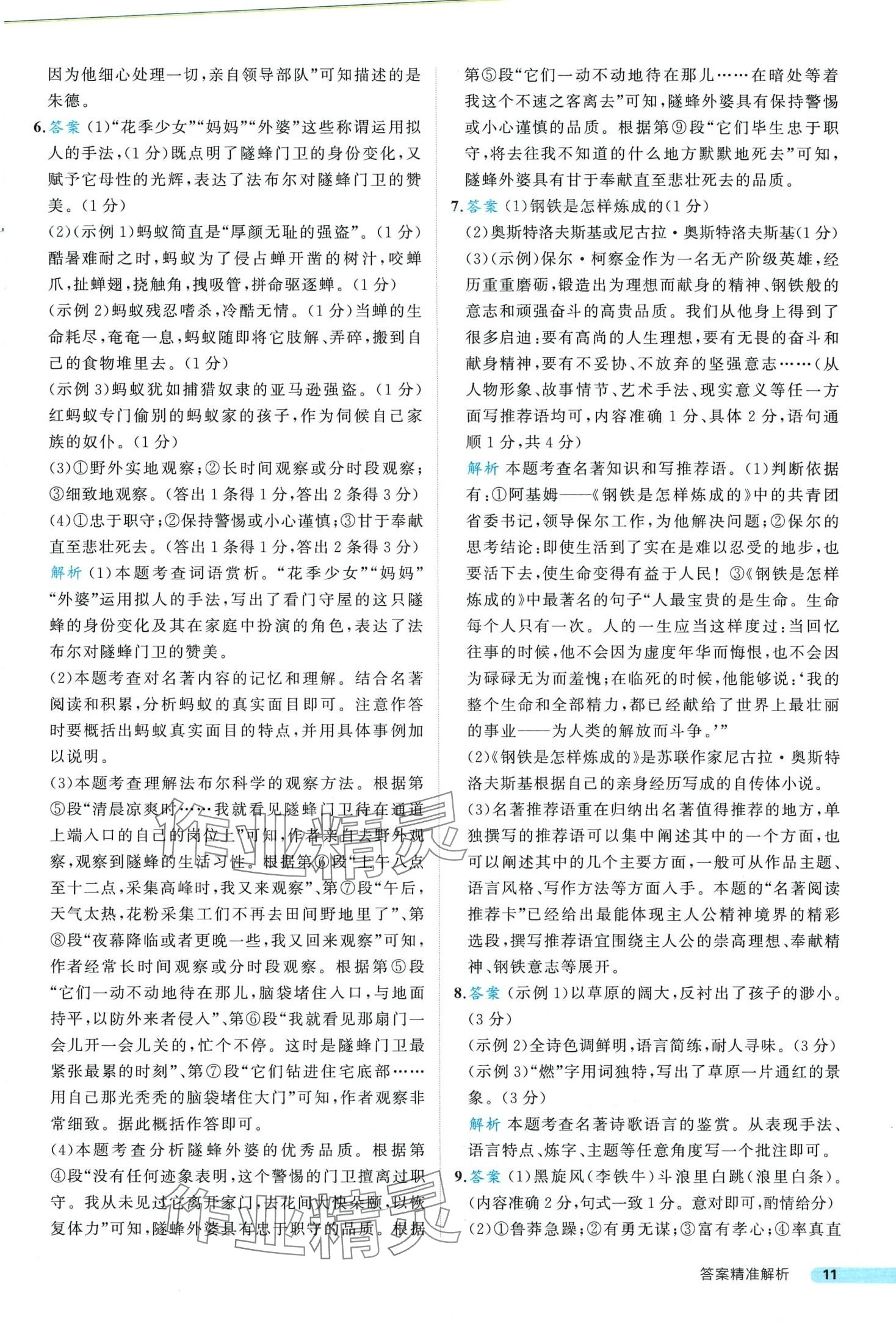 2024年中考真题考点刷语文中考&nbsp;第11页