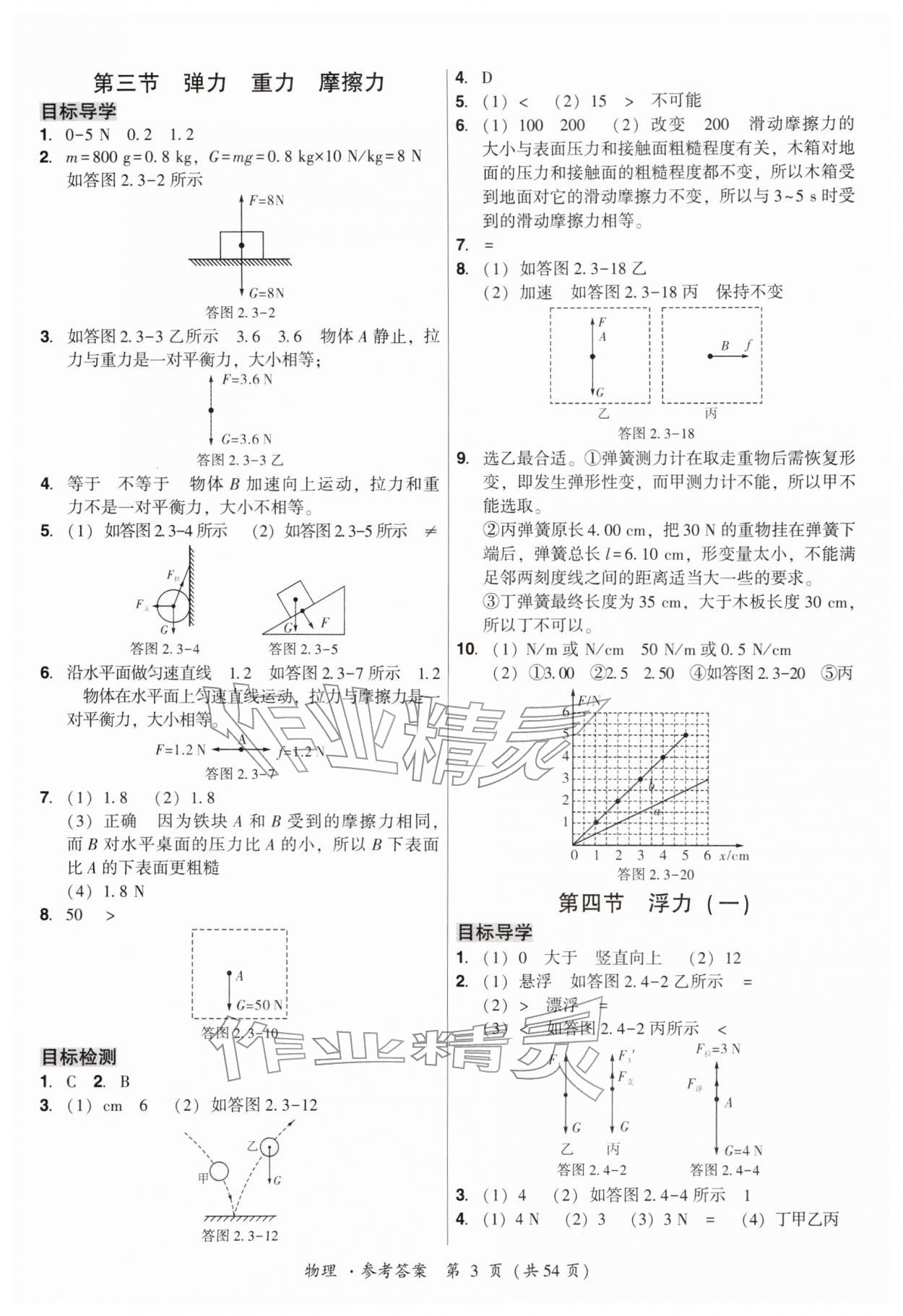 2026年中考高效复习学与教物理广州专版&nbsp;参考答案第3页