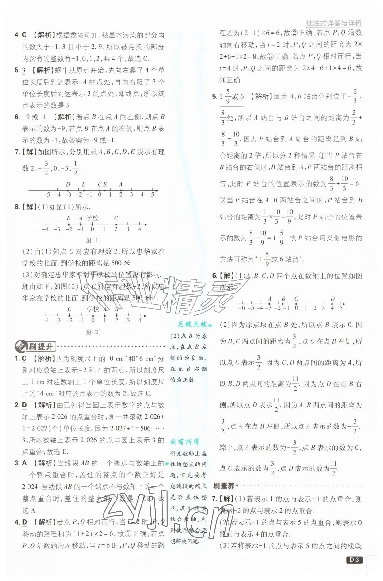 2026年初中必刷题七年级数学上册青岛版&nbsp;第3页