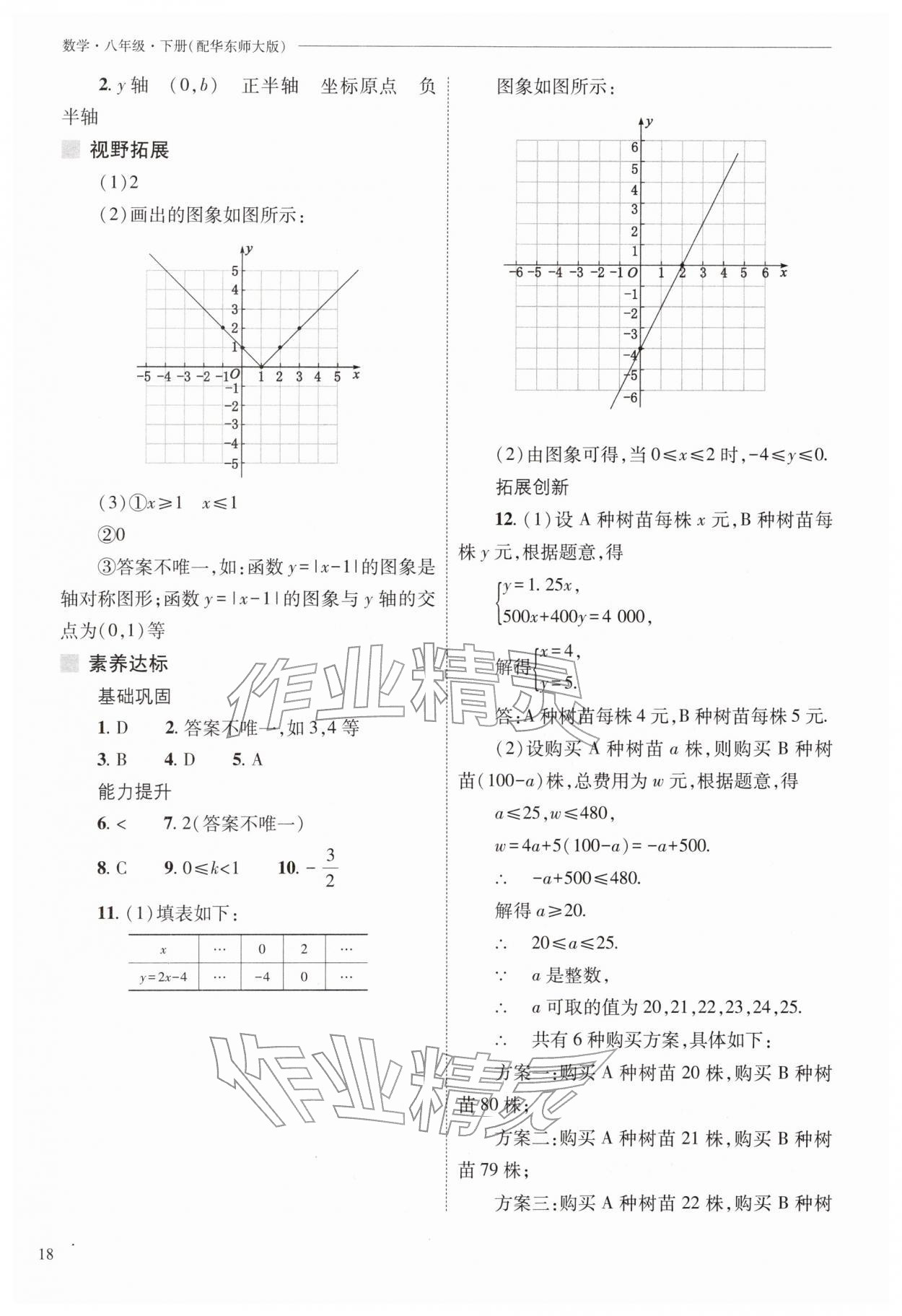2026年新课程问题解决导学方案八年级数学下册华师大版&nbsp;参考答案第18页