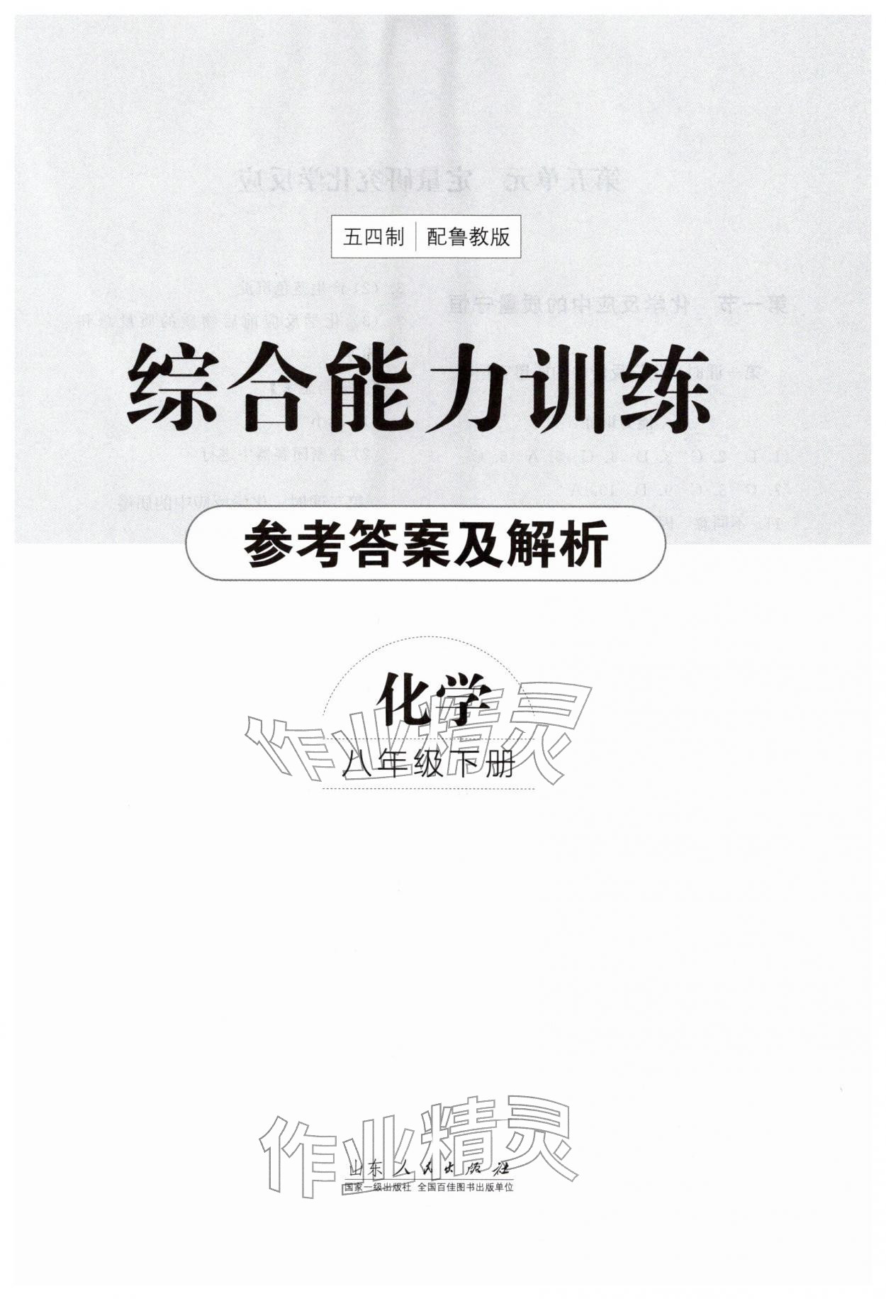 2026年综合能力训练八年级化学下册鲁教版54制&nbsp;第1页