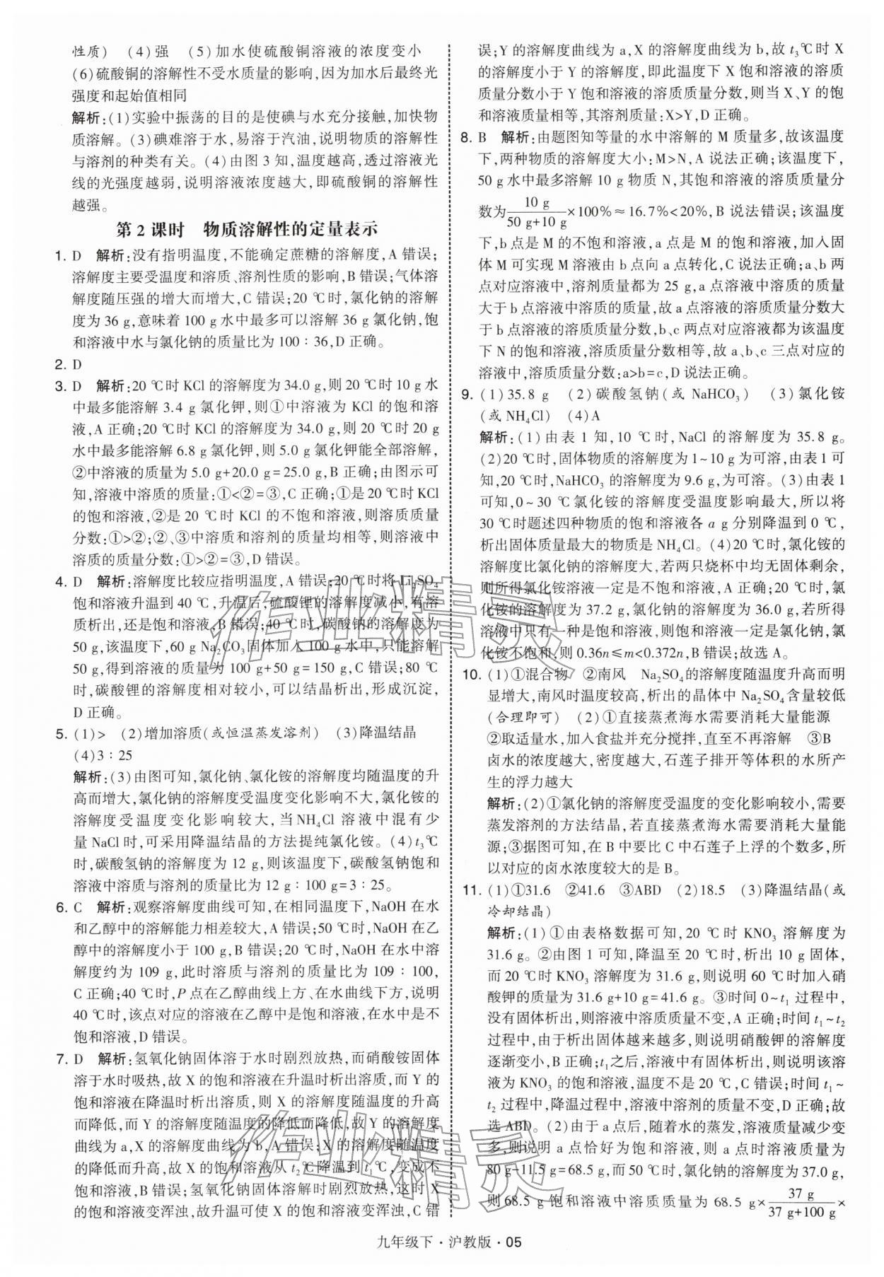 2026年经纶学典学霸九年级化学下册沪教版&nbsp;第5页