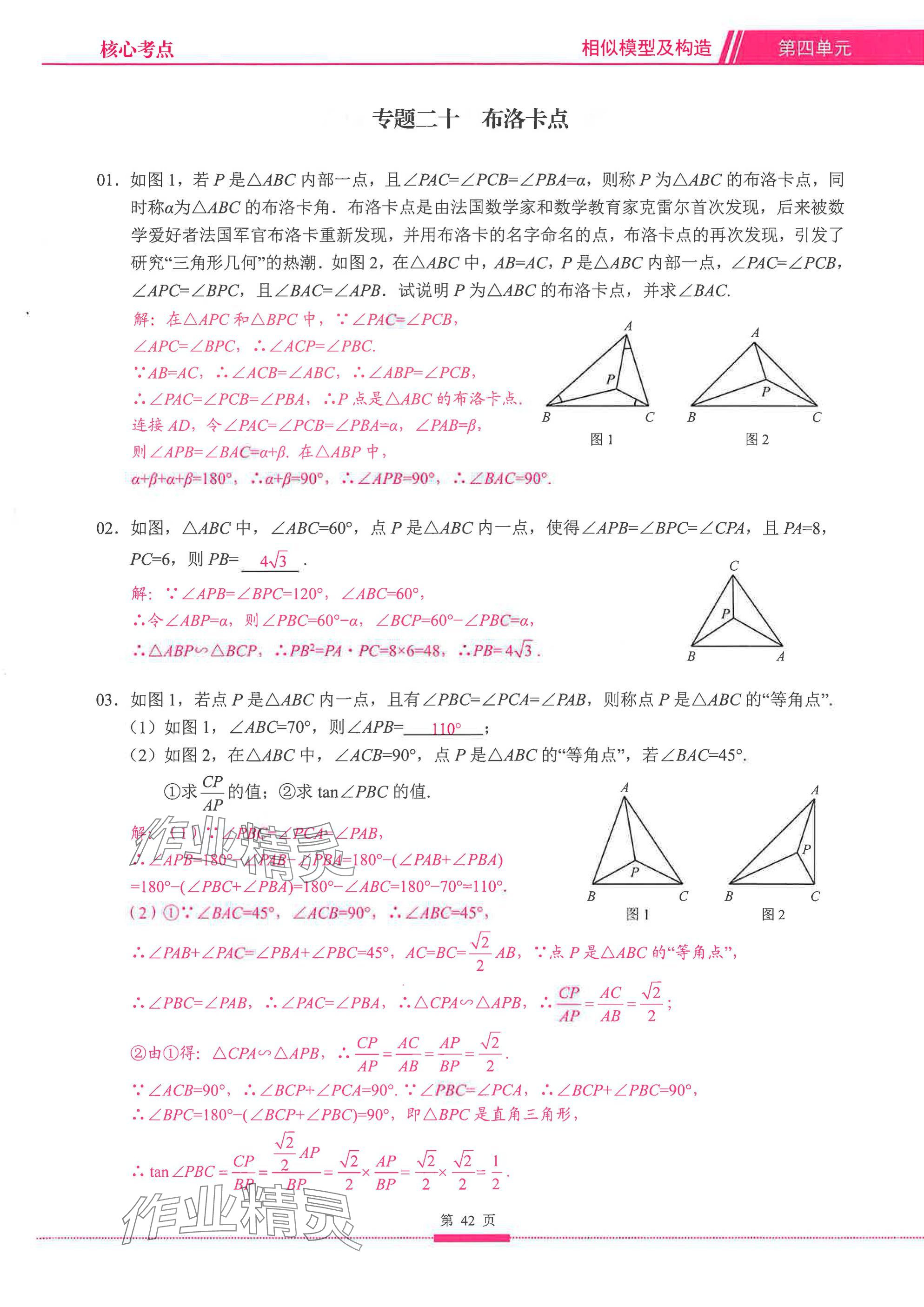 2025年名校学典核心考点延边大学出版社数学&nbsp;参考答案第42页