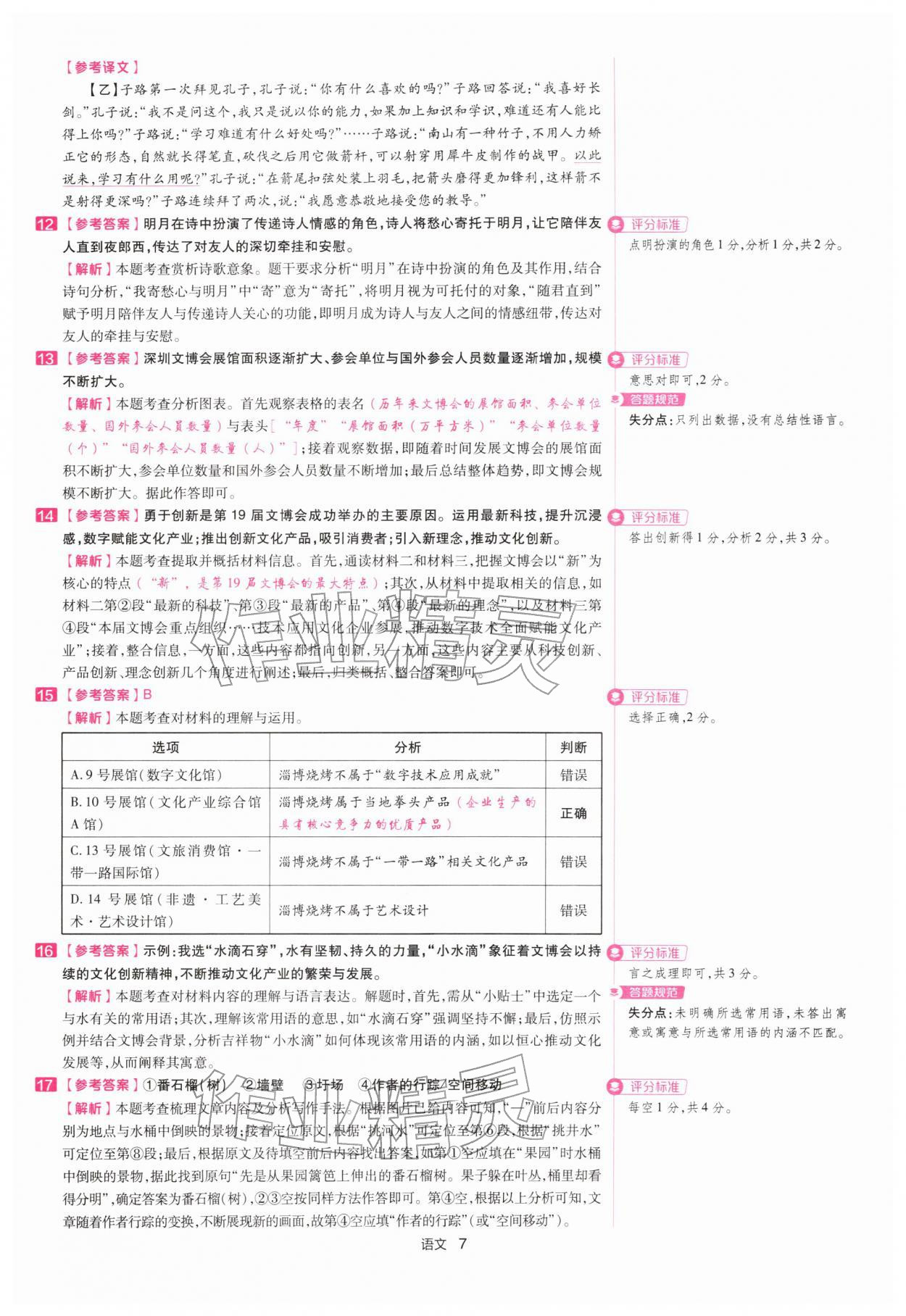 2026年金考卷45套汇编语文深圳专版&nbsp;第7页