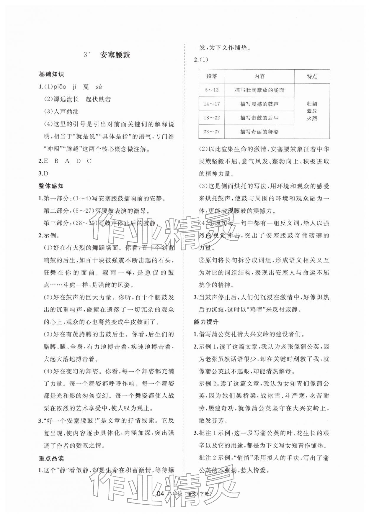 2026年学习之友八年级语文下册人教版&nbsp;参考答案第4页