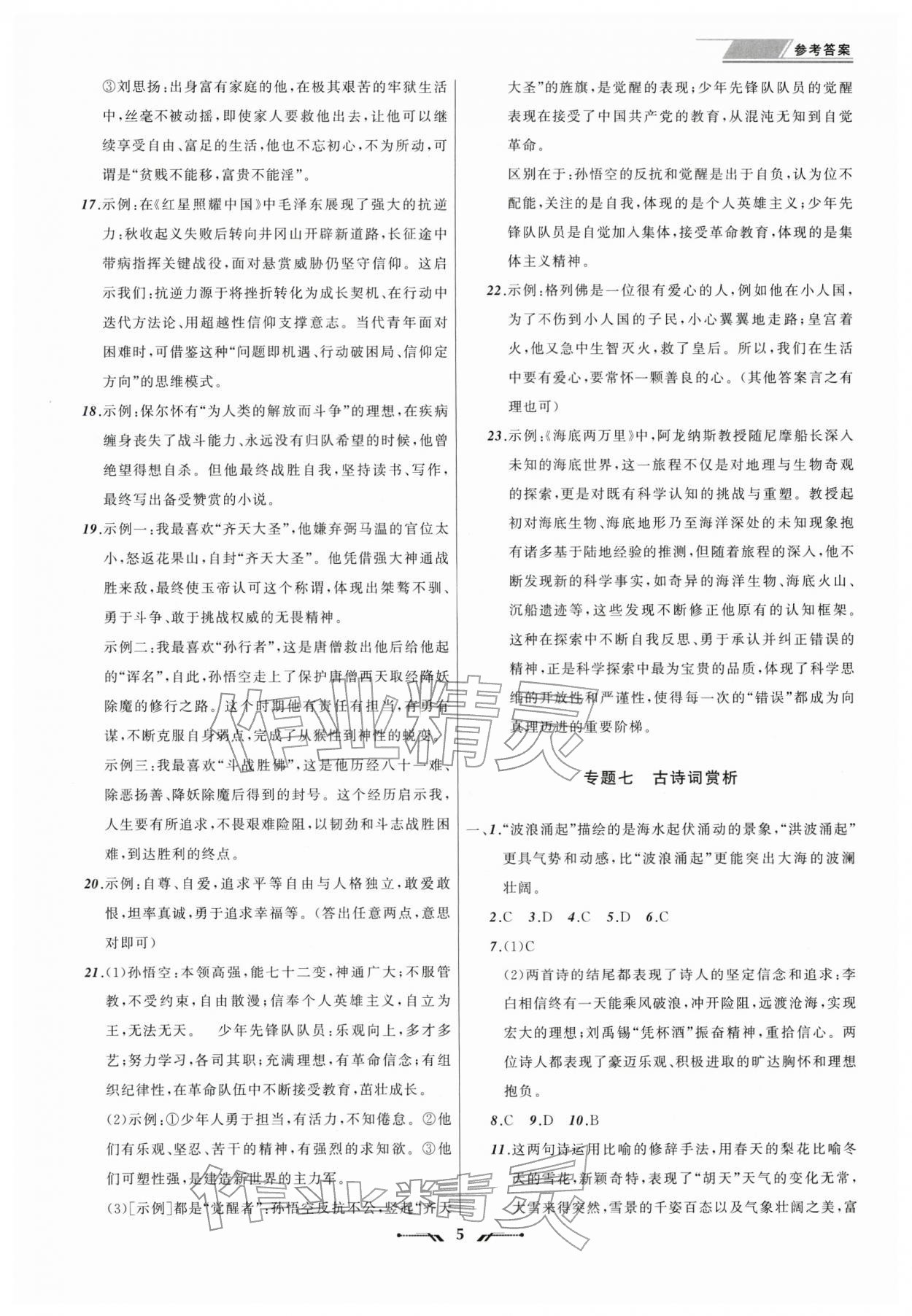 2026年中考全程复习训练语文&nbsp;第5页