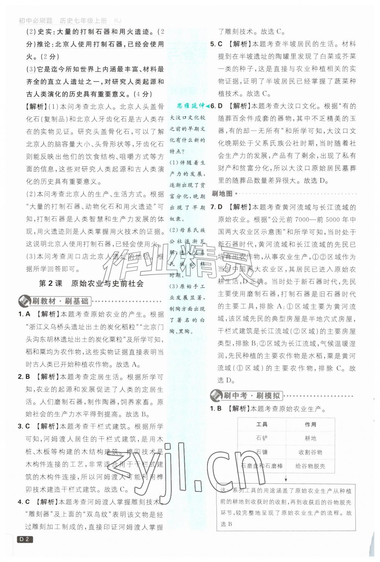 2026年初中必刷题七年级历史上册人教版&nbsp;第2页