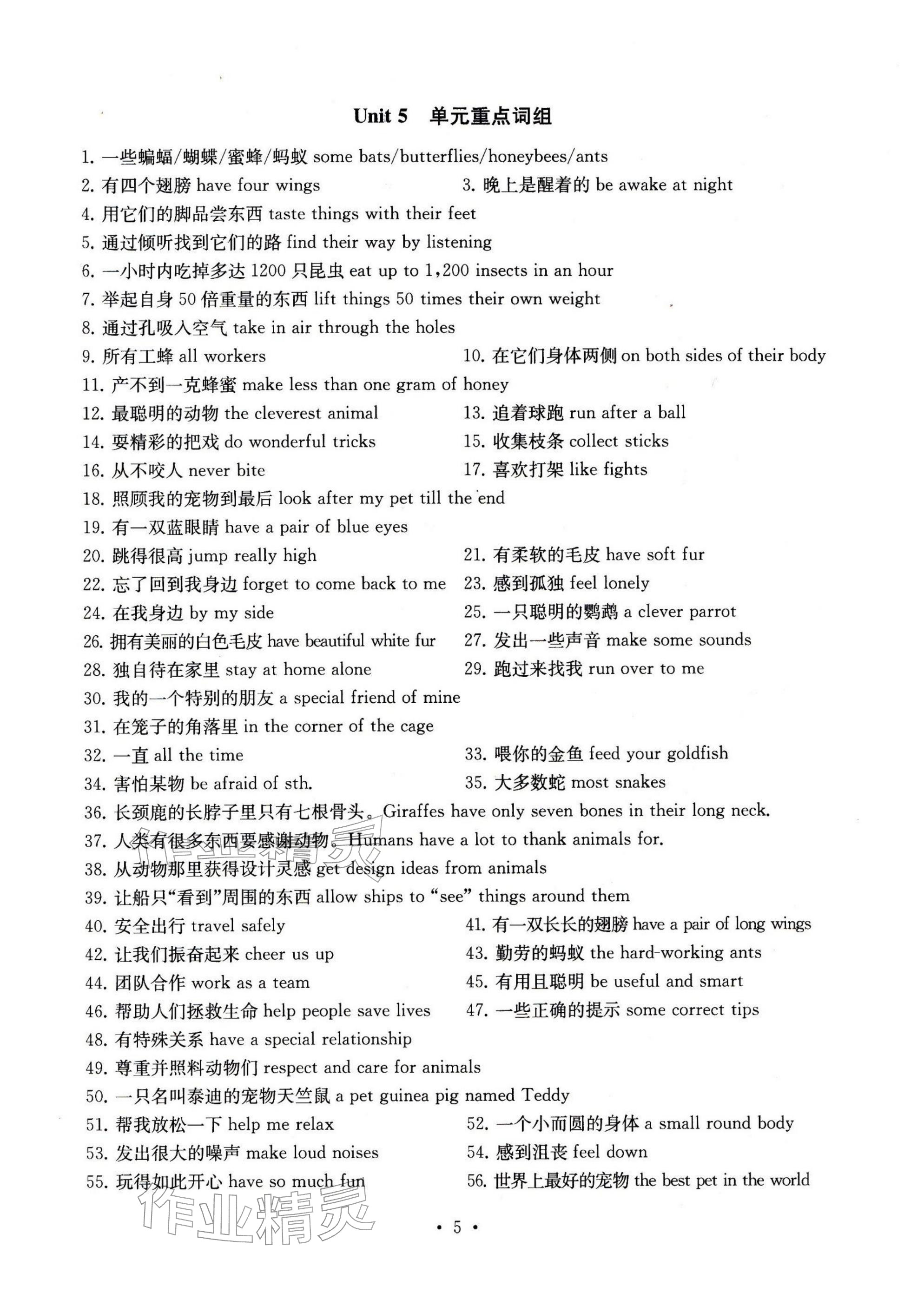 2026年综合素质随堂反馈七年级英语下册译林版无锡专版&nbsp;参考答案第5页