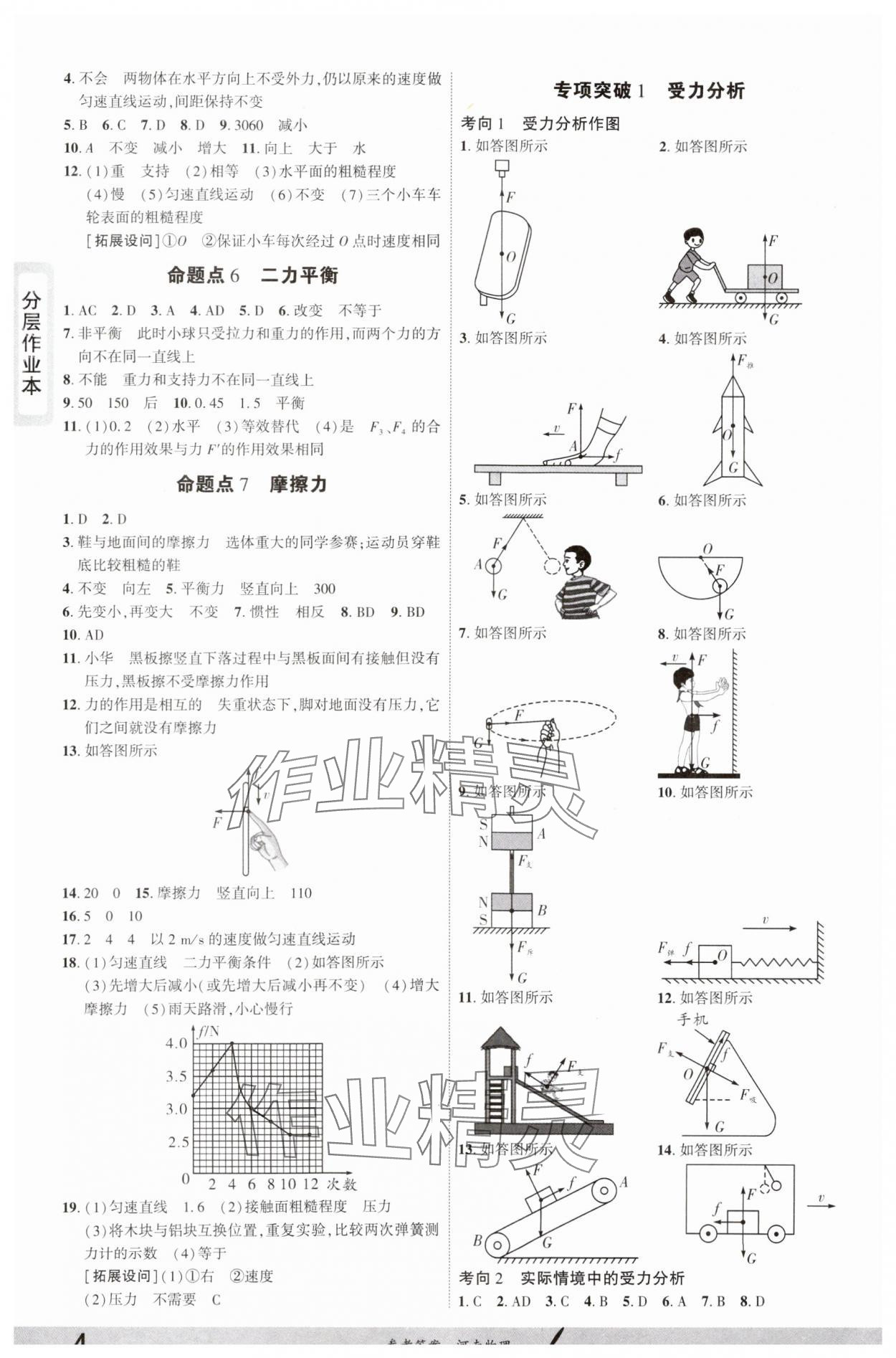 2025年一战成名考前新方案物理河南专版&nbsp;参考答案第4页