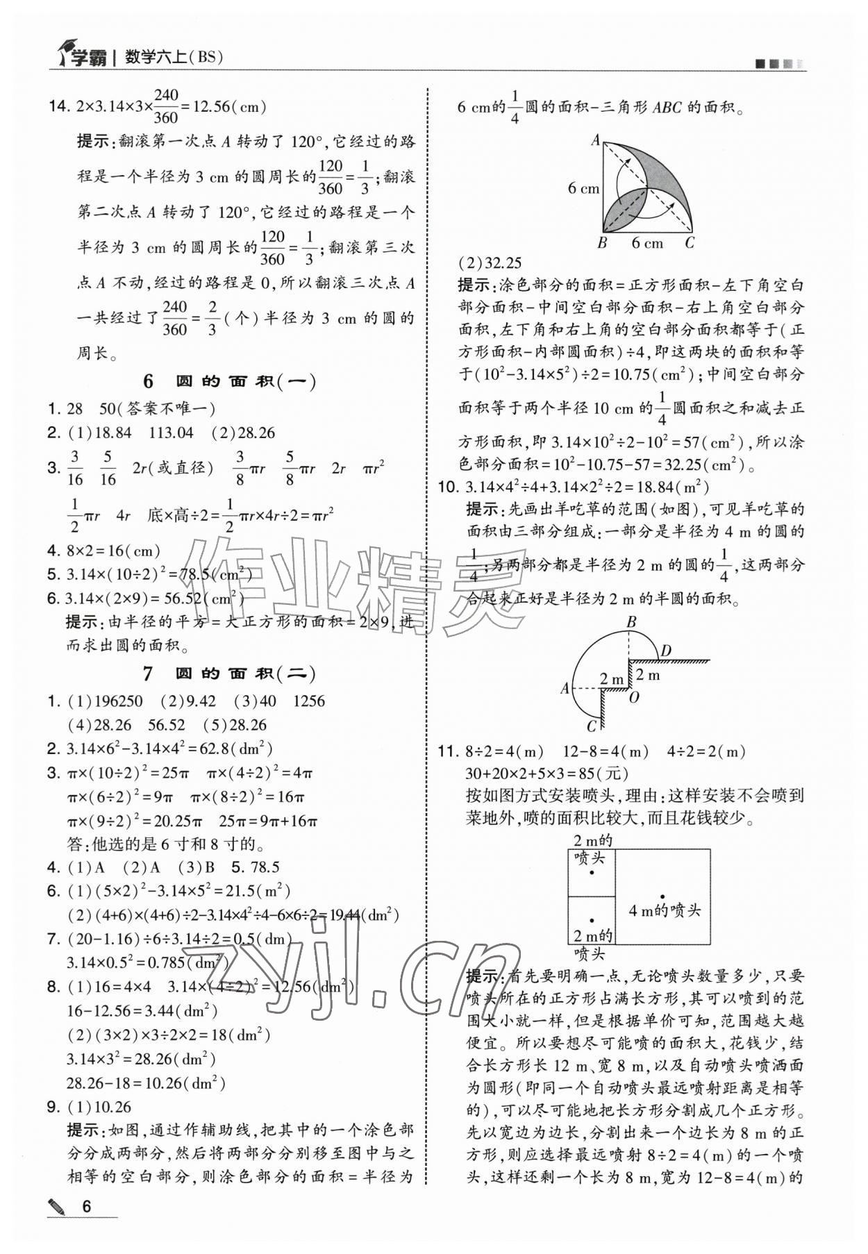 2026年经纶学典5星学霸六年级数学上册北师大版&nbsp;第6页