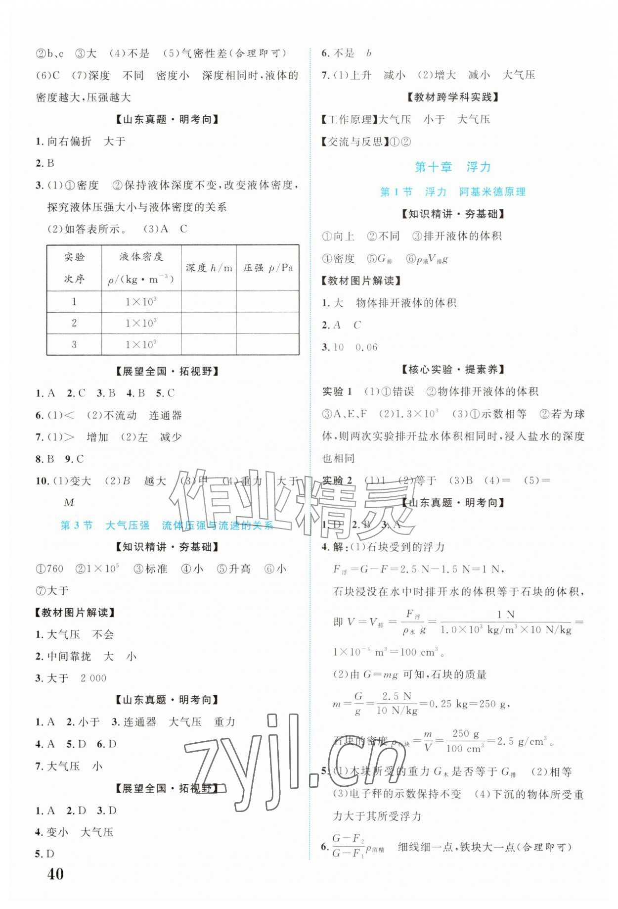 2026年初中总复习手册北京教育出版社物理&nbsp;第8页
