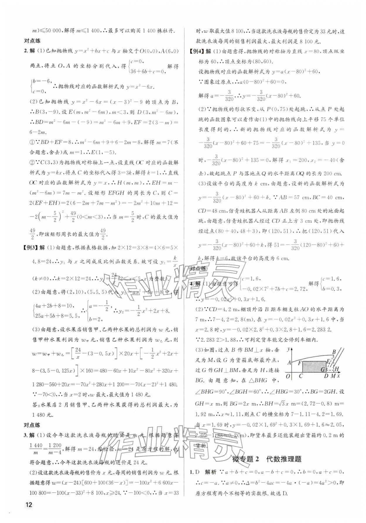 2026年初中毕业综合练习册数学&nbsp;第12页