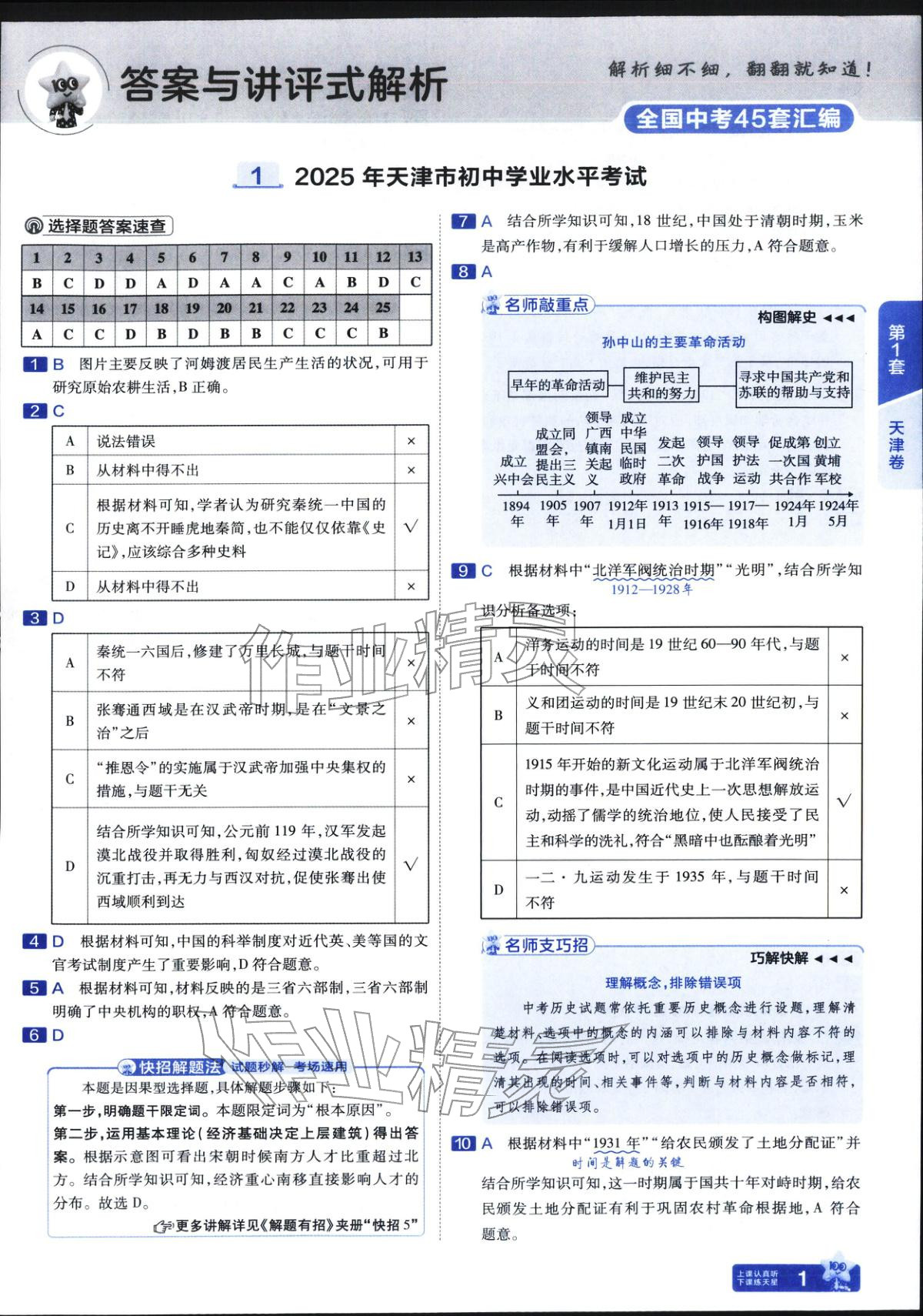 2026年金考卷中考45套汇编历史&nbsp;第1页