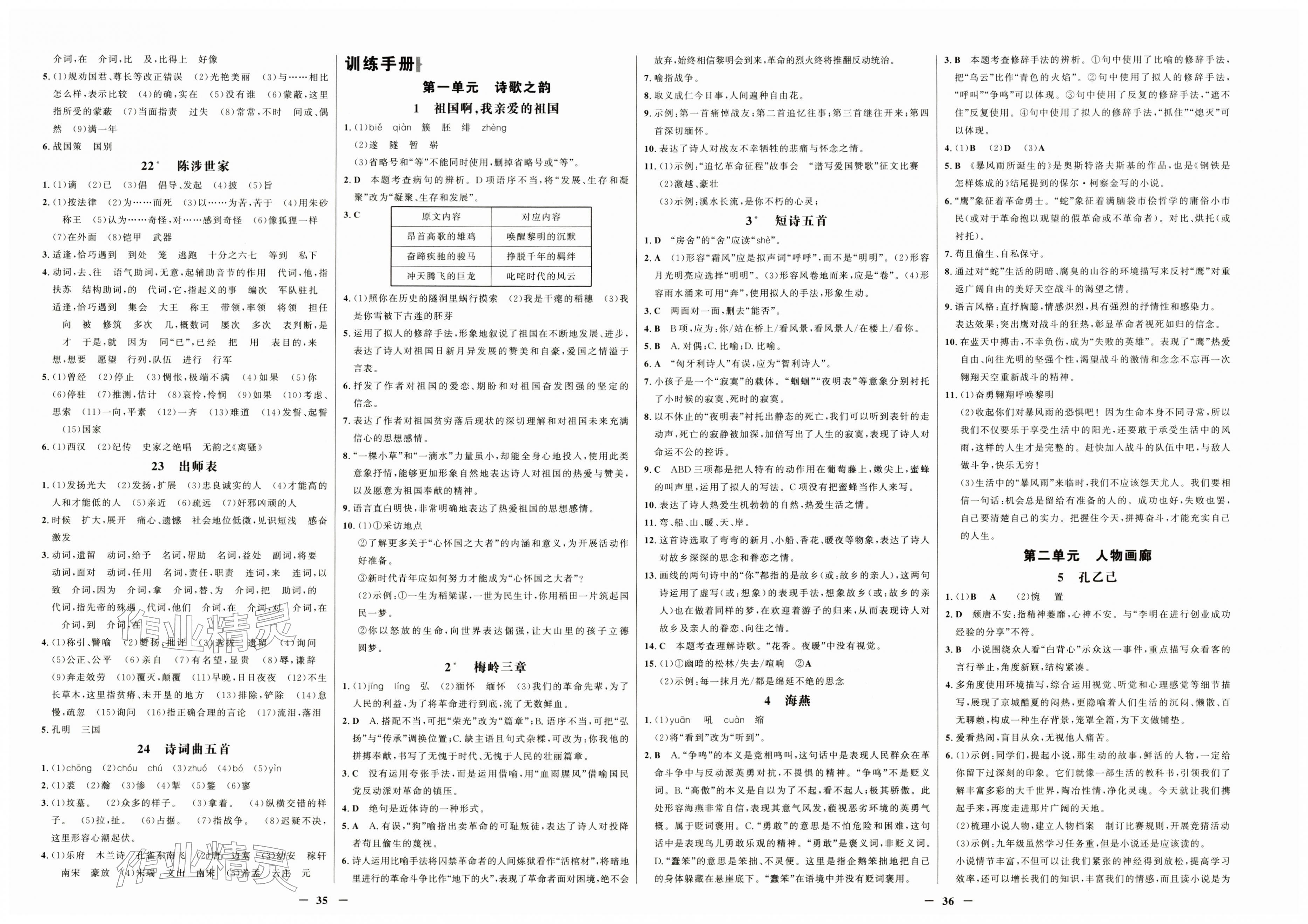 2026年世纪金榜金榜学案九年级语文下册&nbsp;第2页