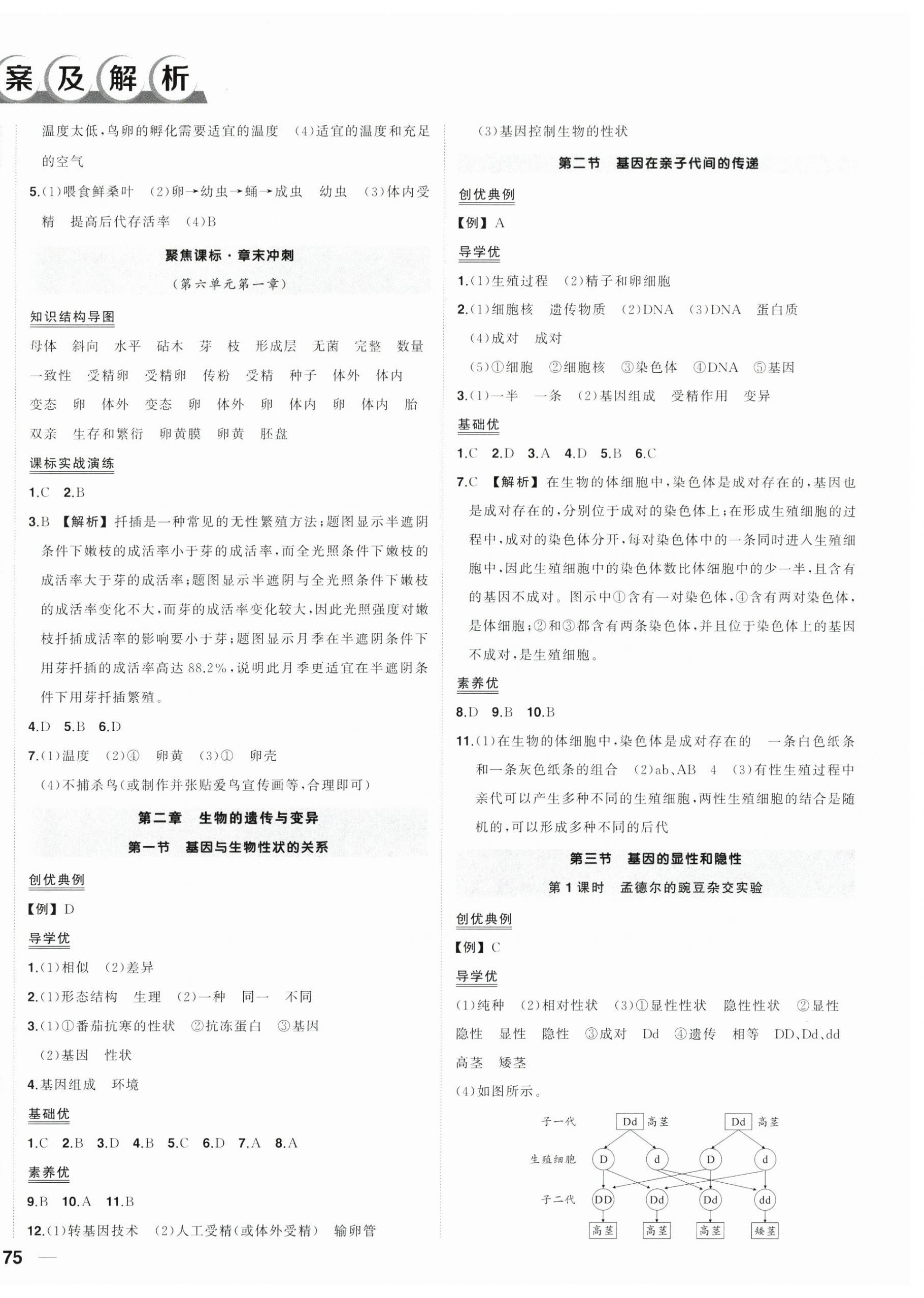 2026年状元成才路创优作业八年级生物下册人教版&nbsp;第2页