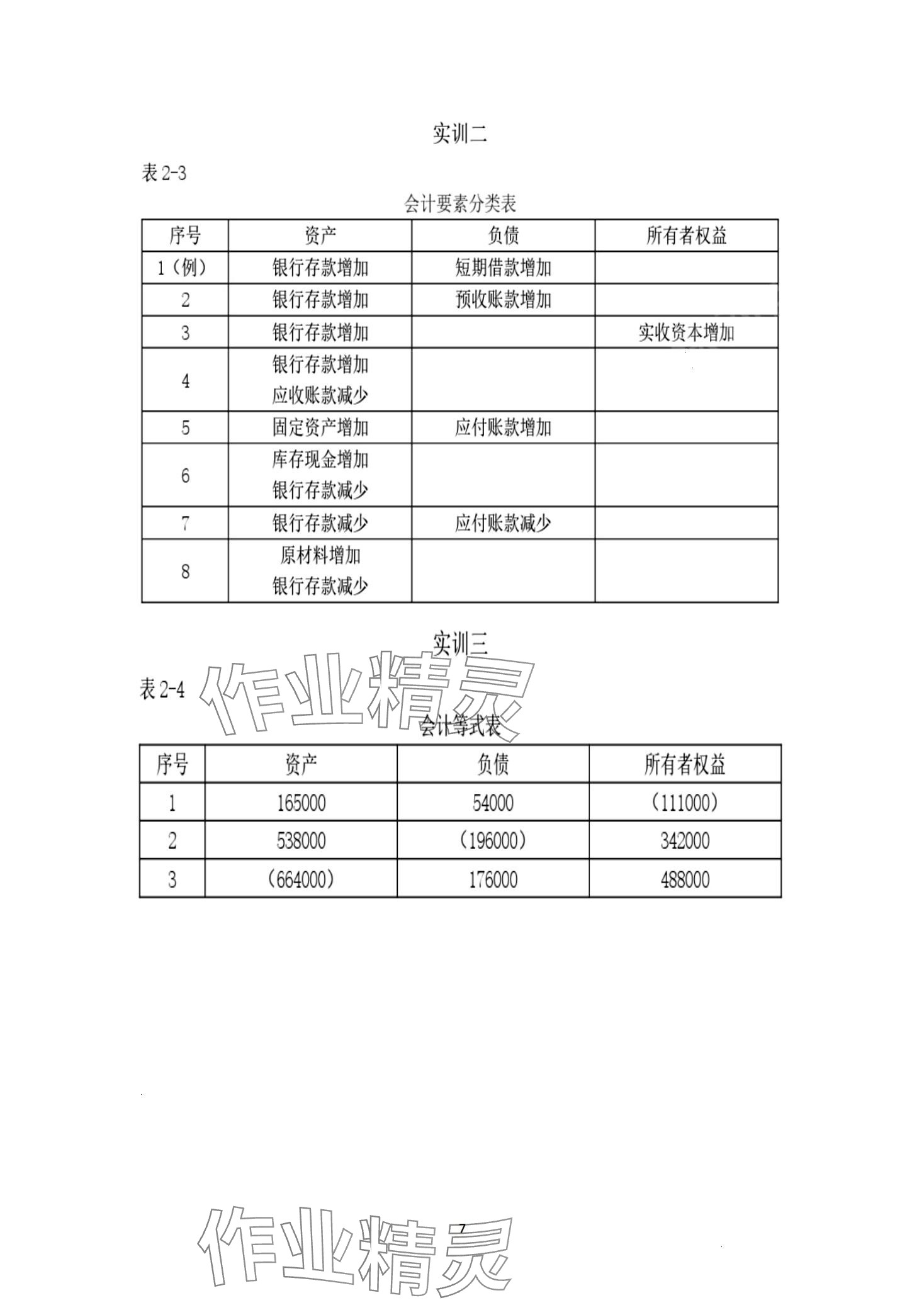 2024年基础会计习题集第六版&nbsp;第7页
