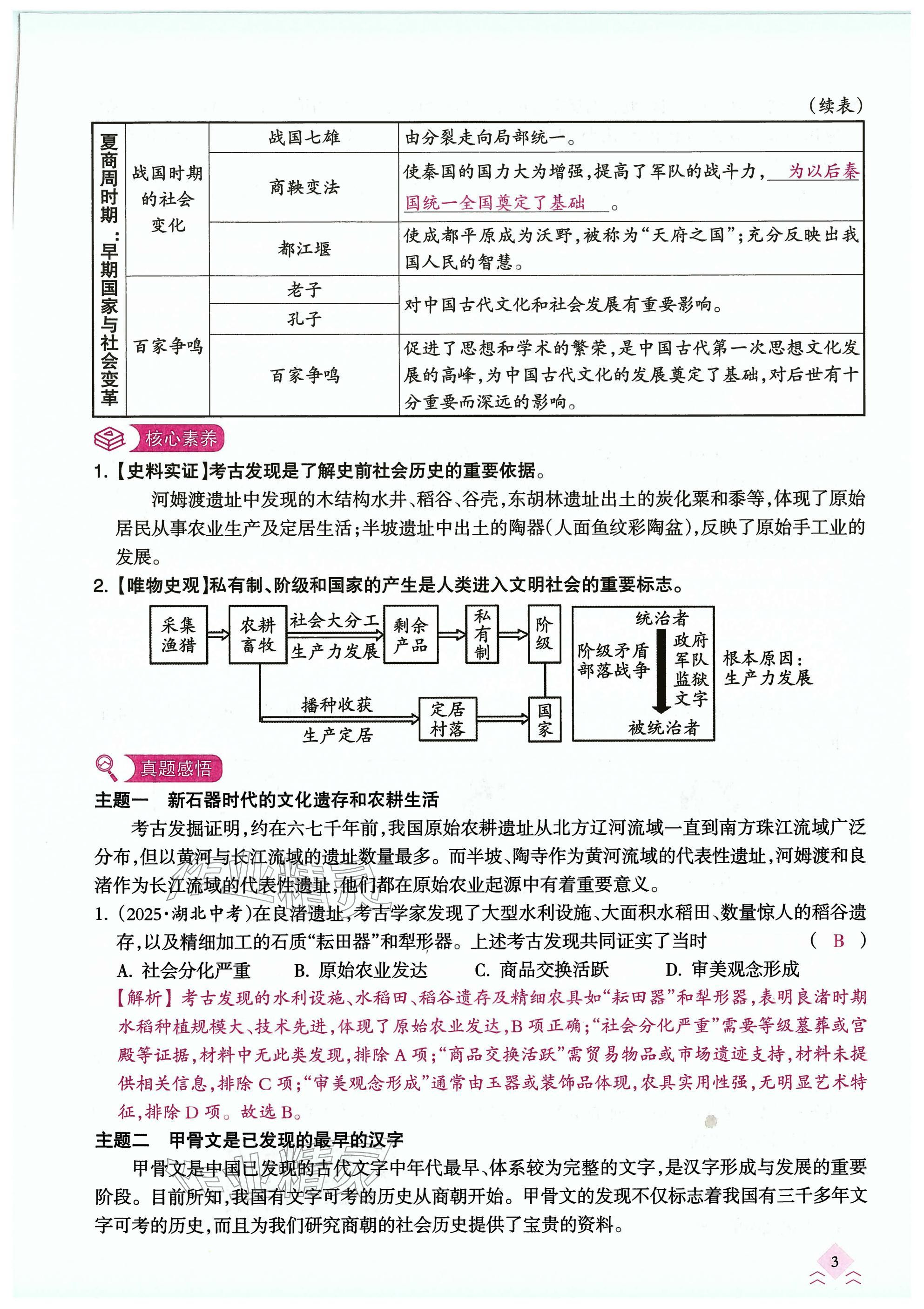 2026年快乐中考全程训练方案历史&nbsp;参考答案第3页