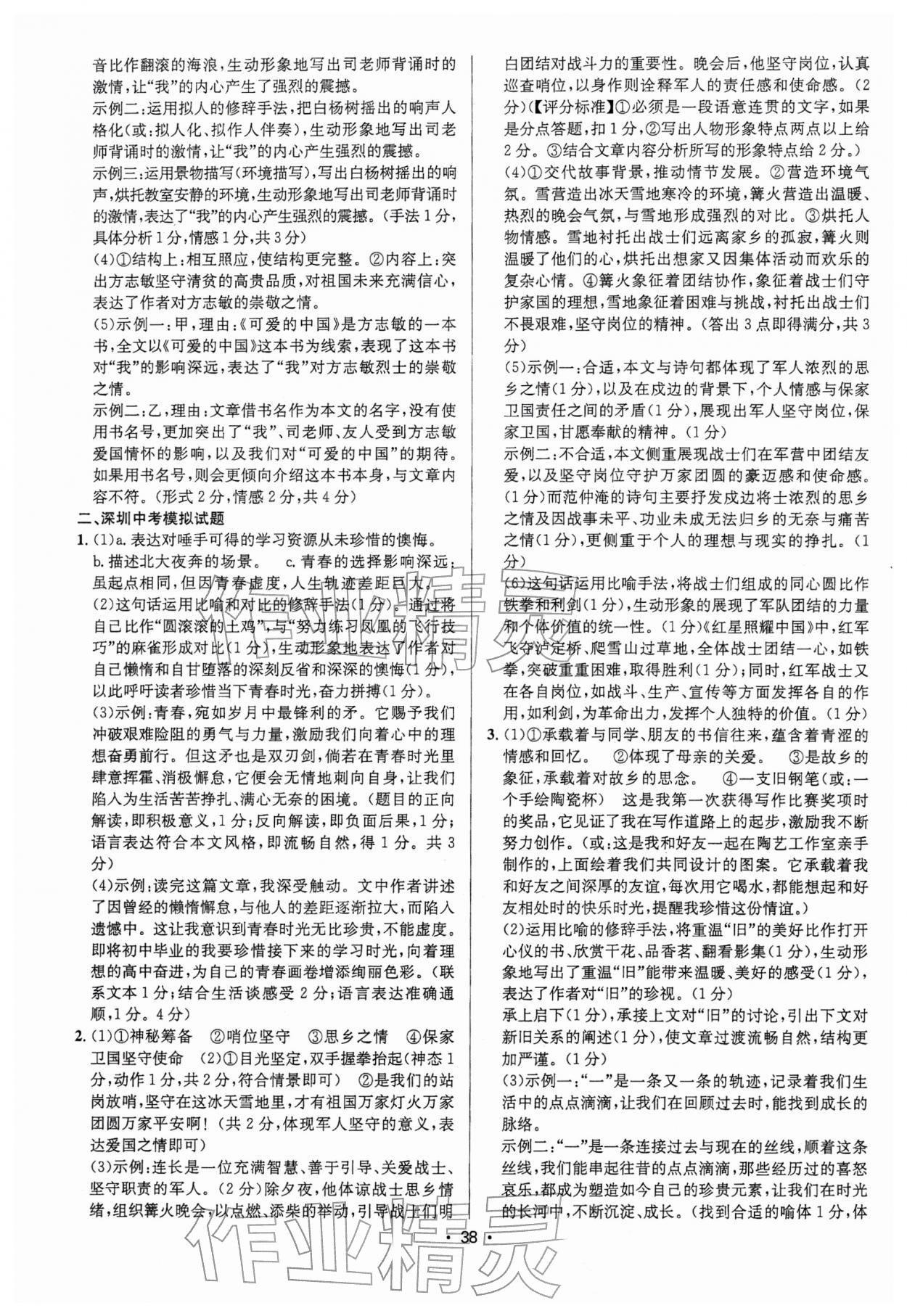 2026年语文中考全攻略中考&nbsp;第38页